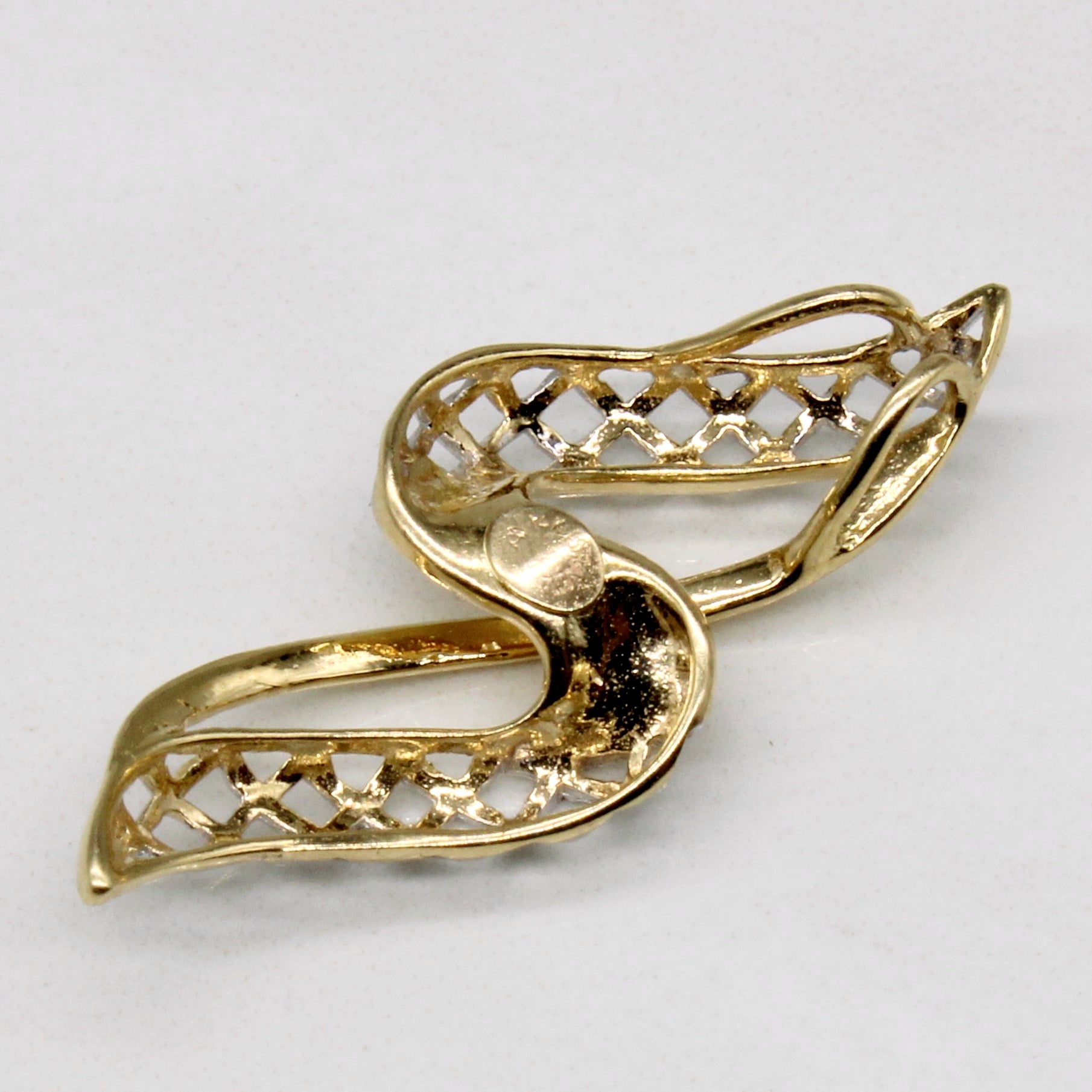 14k Two Tone Gold Charm