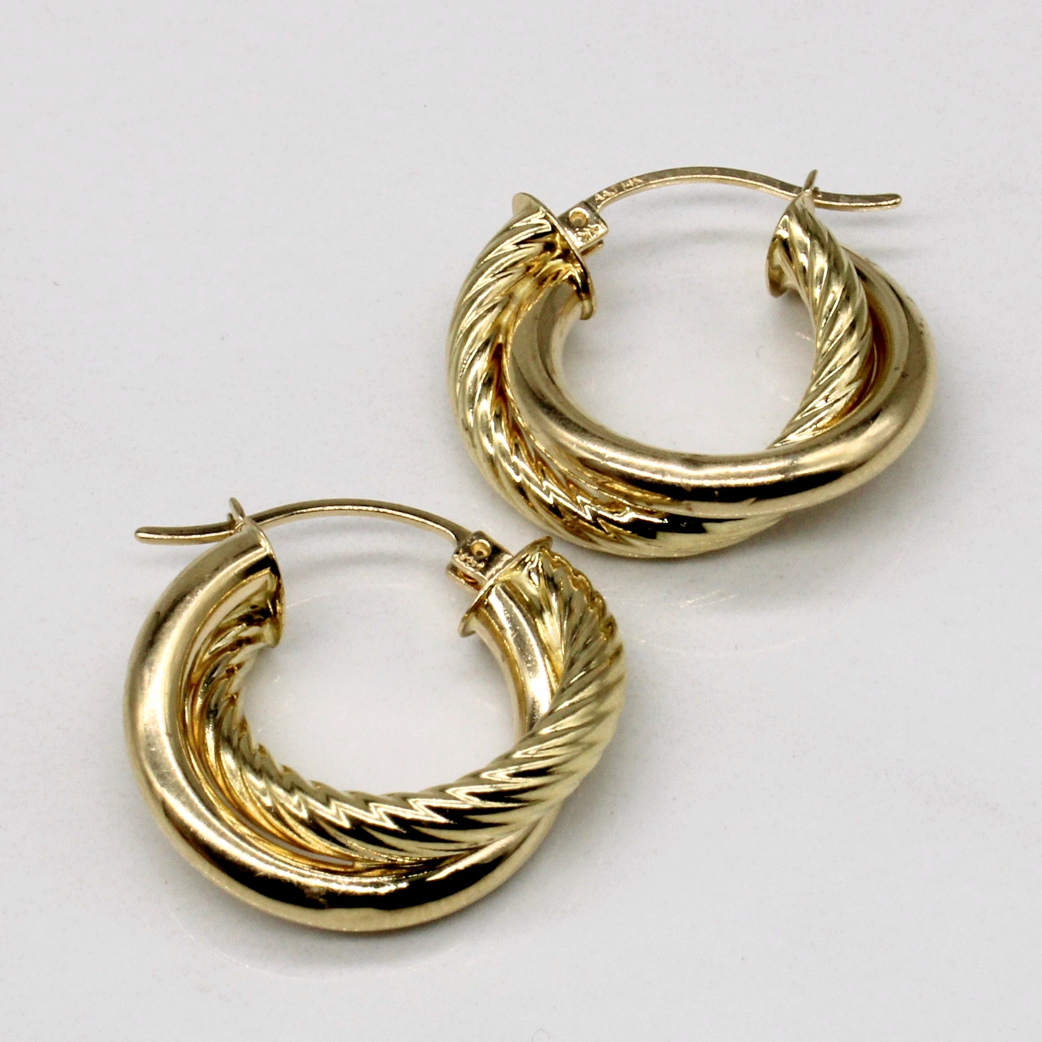 14k Yellow Gold Hoop Earrings