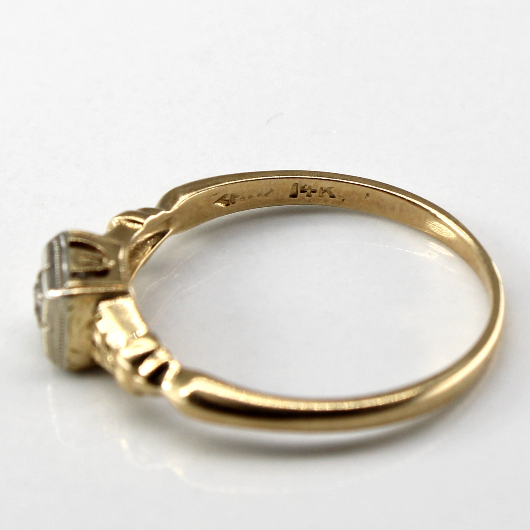 Solitaire Diamond Vintage Ring | 0.03ct | SZ 5.75 |