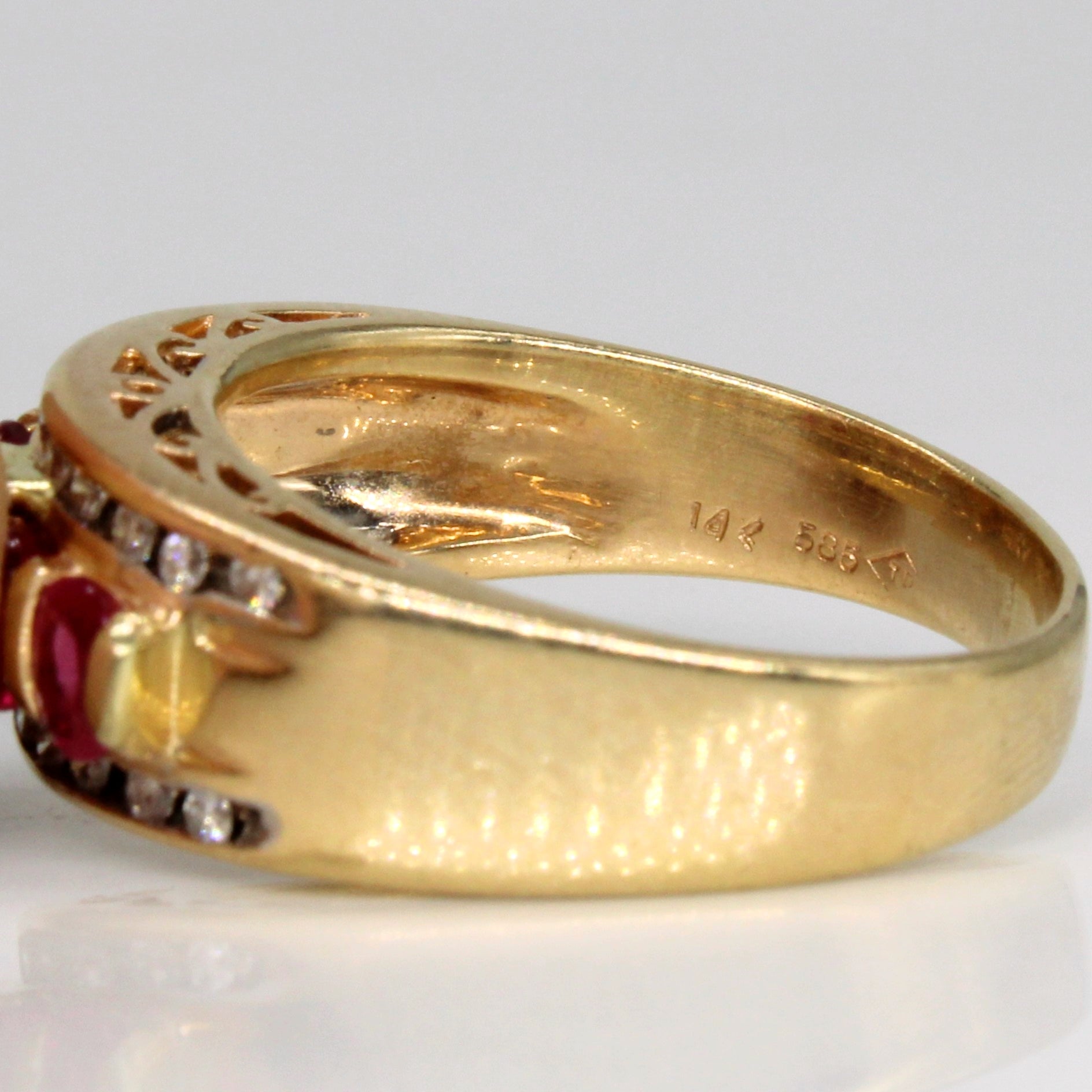Ruby & Diamond Cocktail Ring | 1.35ctw, 0.22ctw | SZ 8.5 |
