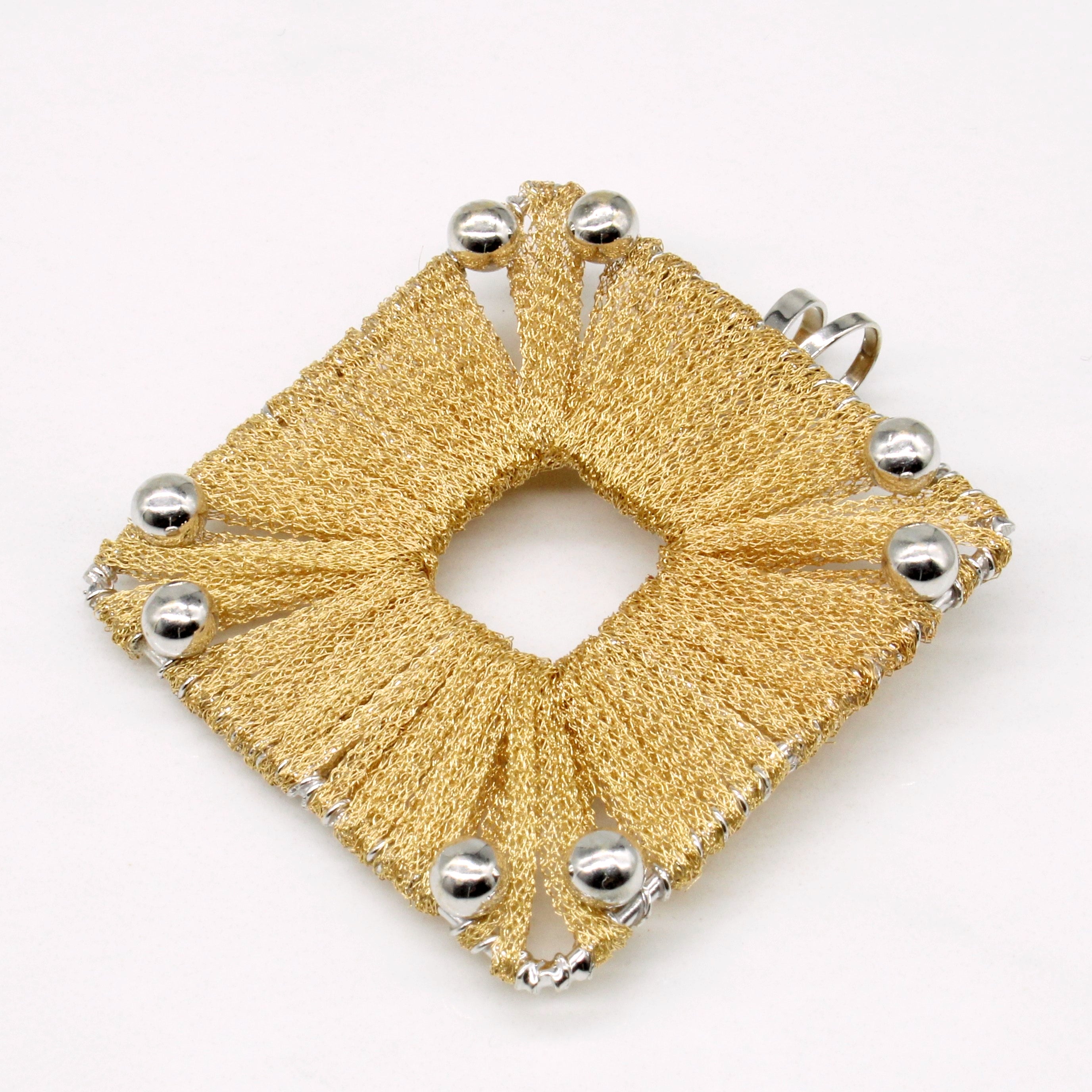 18k Two Tone Gold Pendant