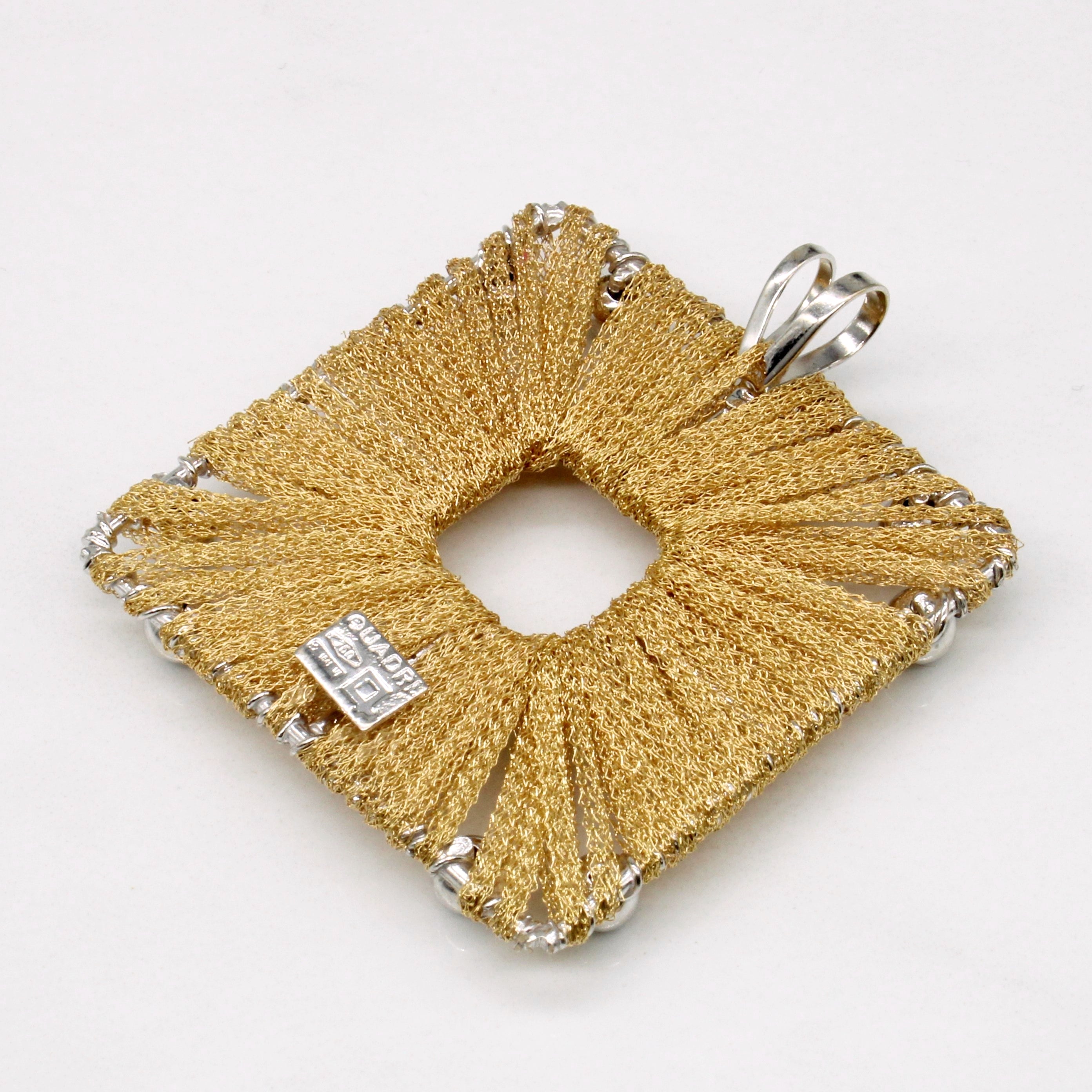 18k Two Tone Gold Pendant