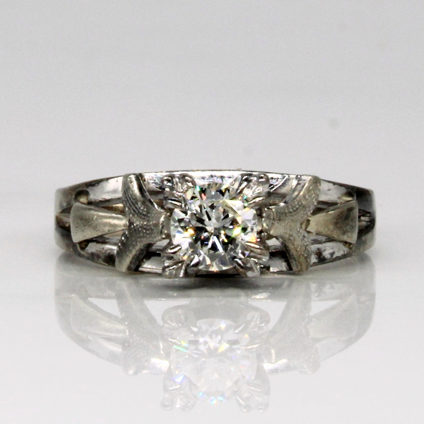 Cathedral Set Diamond Engagement Ring | 0.32ct | SZ 4.75 |