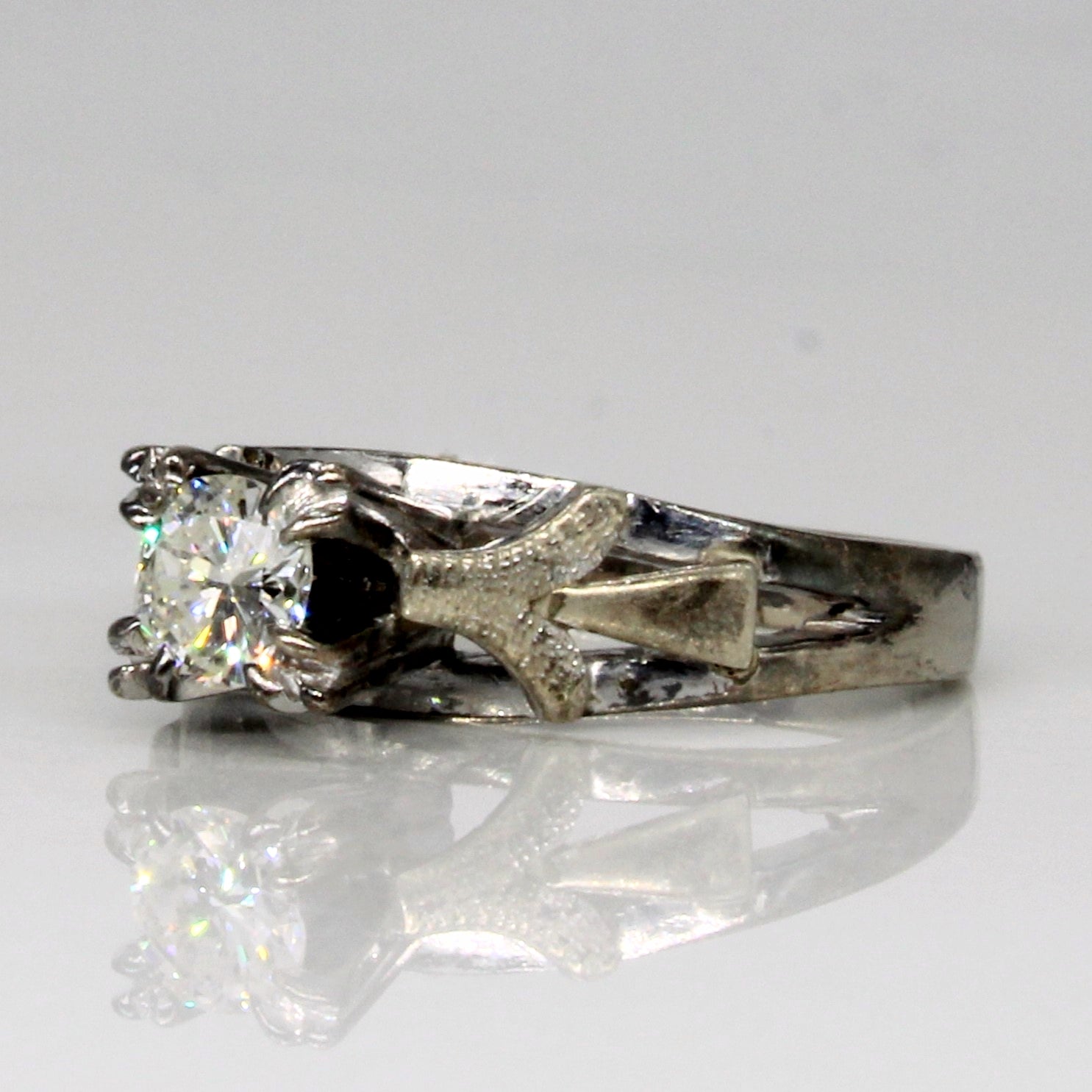 Cathedral Set Diamond Engagement Ring | 0.32ct | SZ 4.75 |