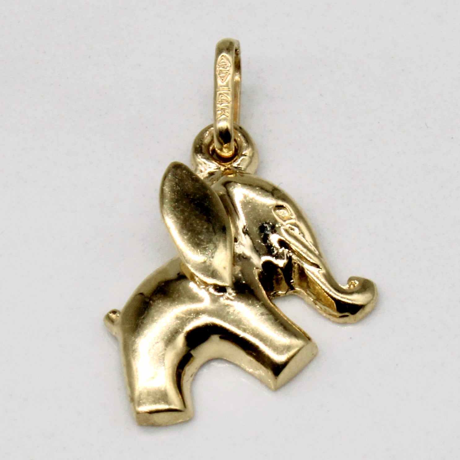 14k Yellow Gold Elephant Charm – 100 Ways