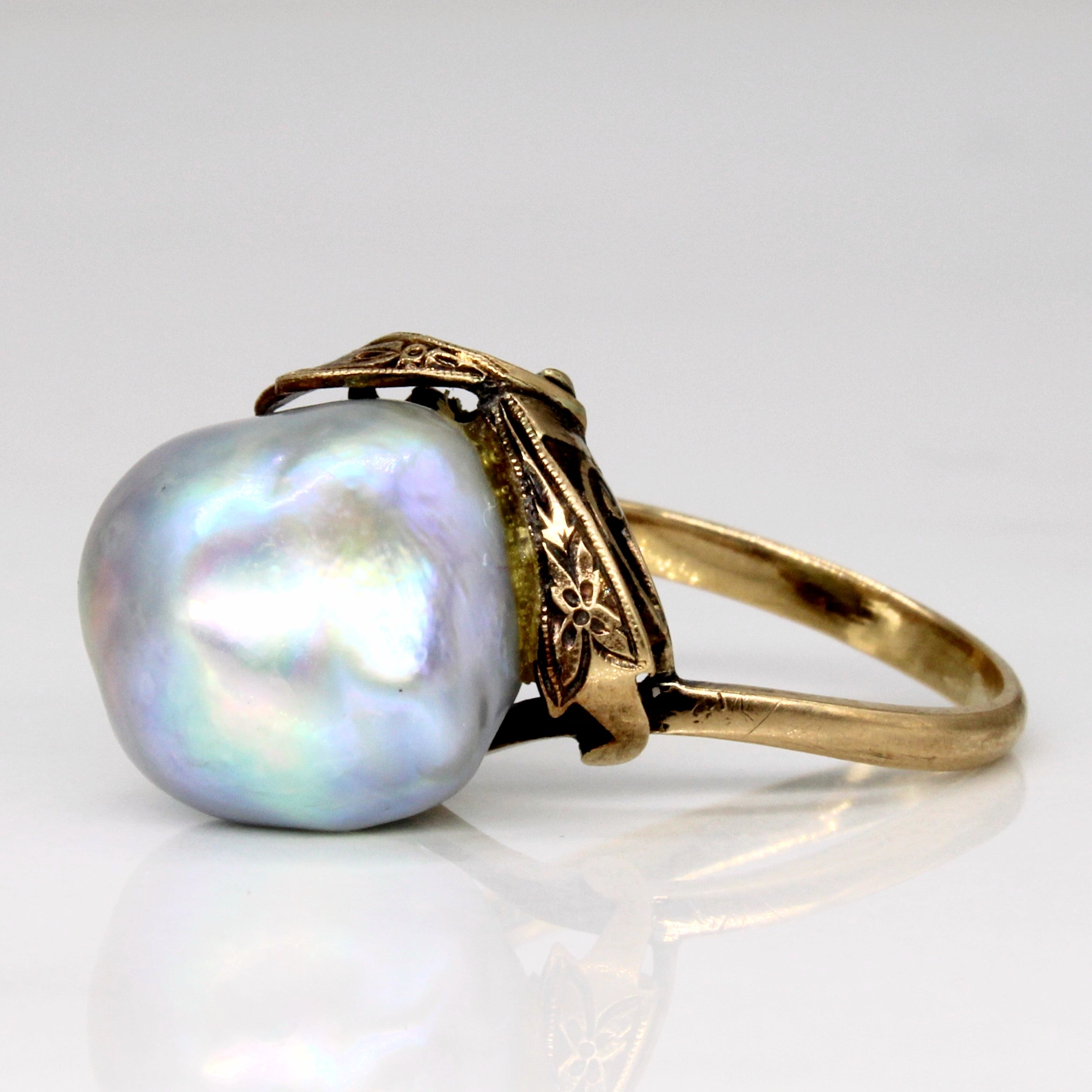 Baroque Pearl Cocktail Ring | SZ 6.5 |