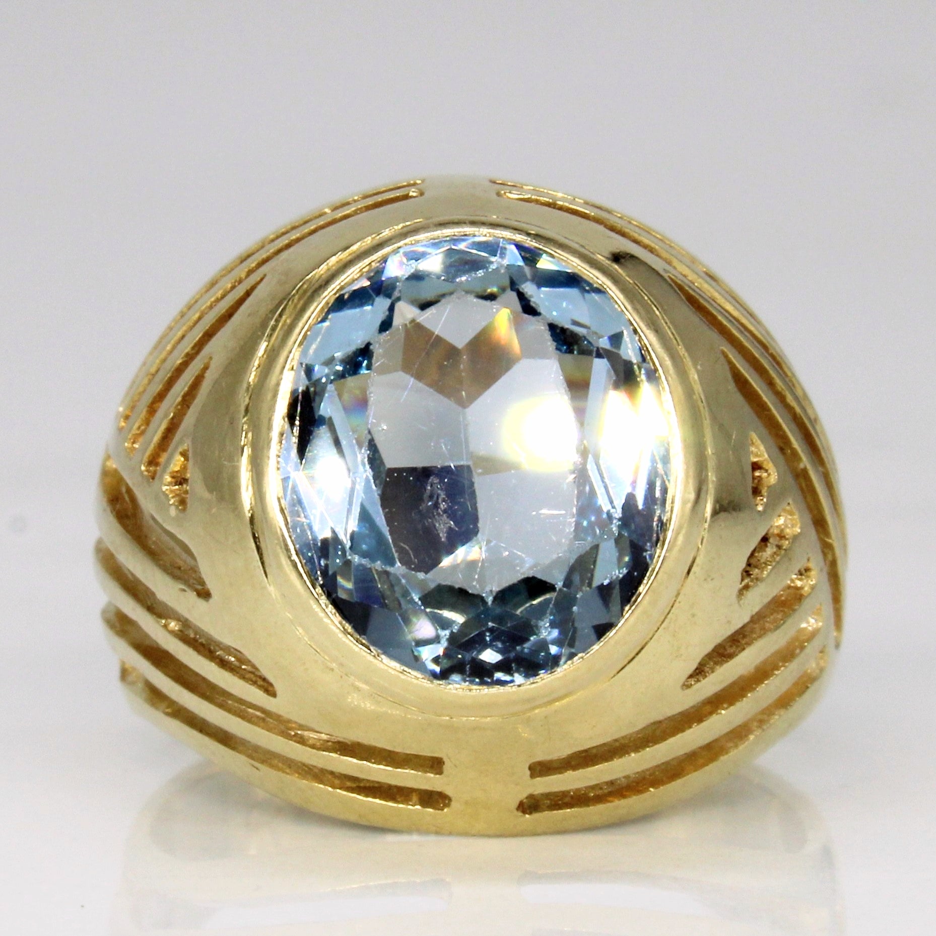 Bague cocktail en topaze | 4,00 ct | Taille 7 |