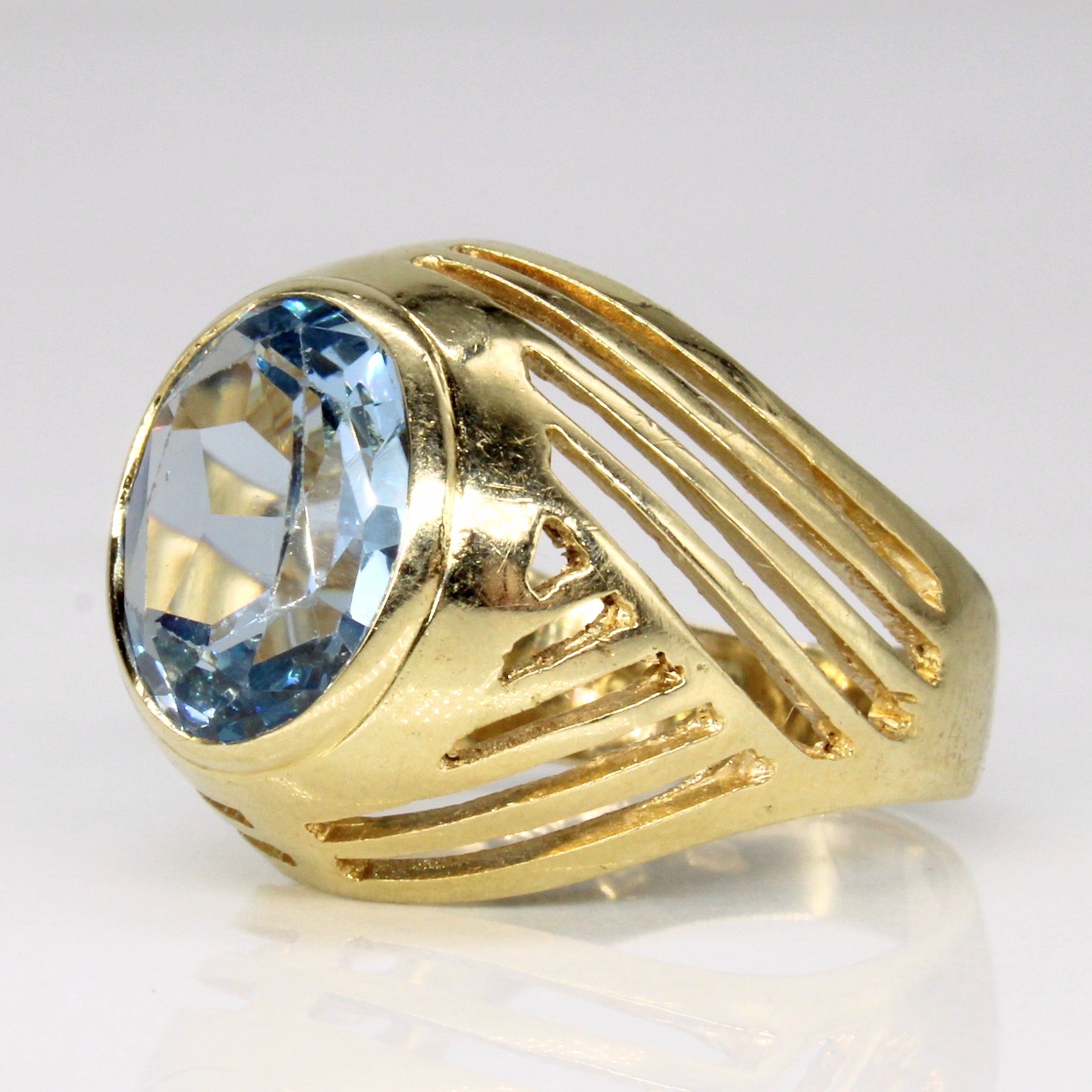 Bague cocktail en topaze | 4,00 ct | Taille 7 |