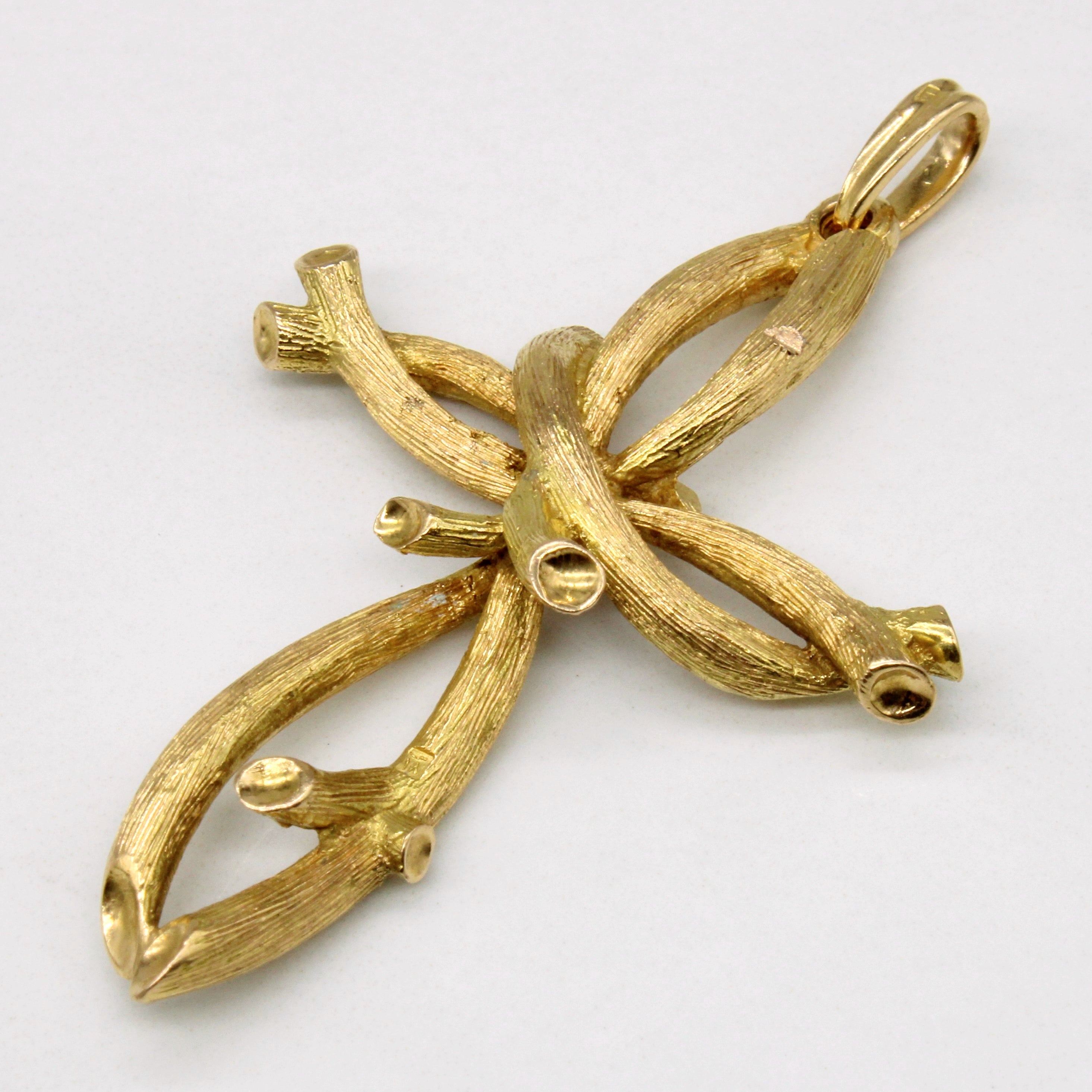 18k Yellow Gold Cross Pendant