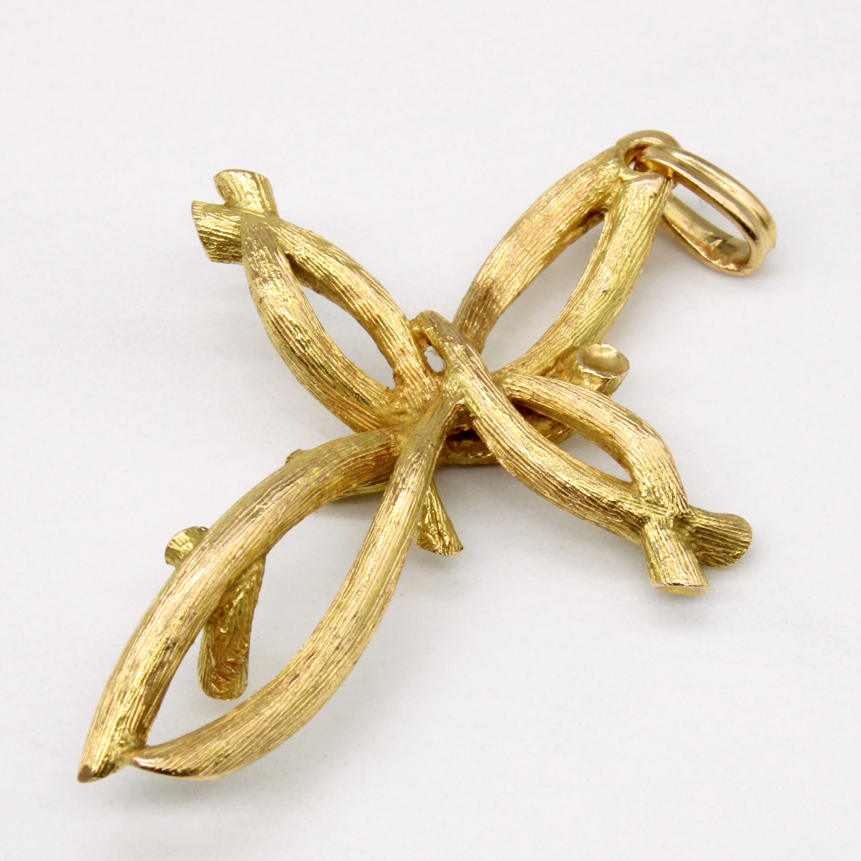 18k Yellow Gold Cross Pendant