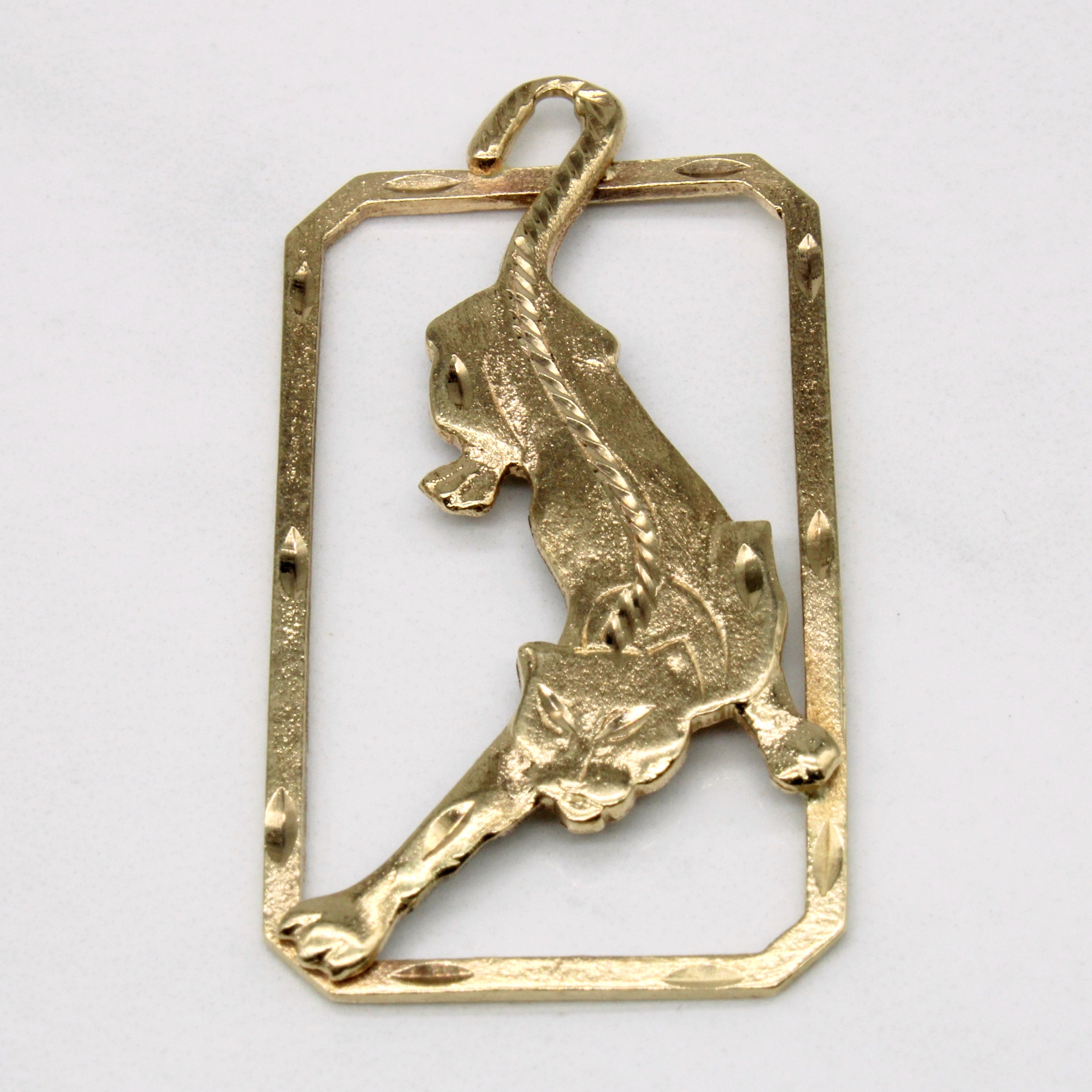 Pendentif panthère en or jaune 10 carats