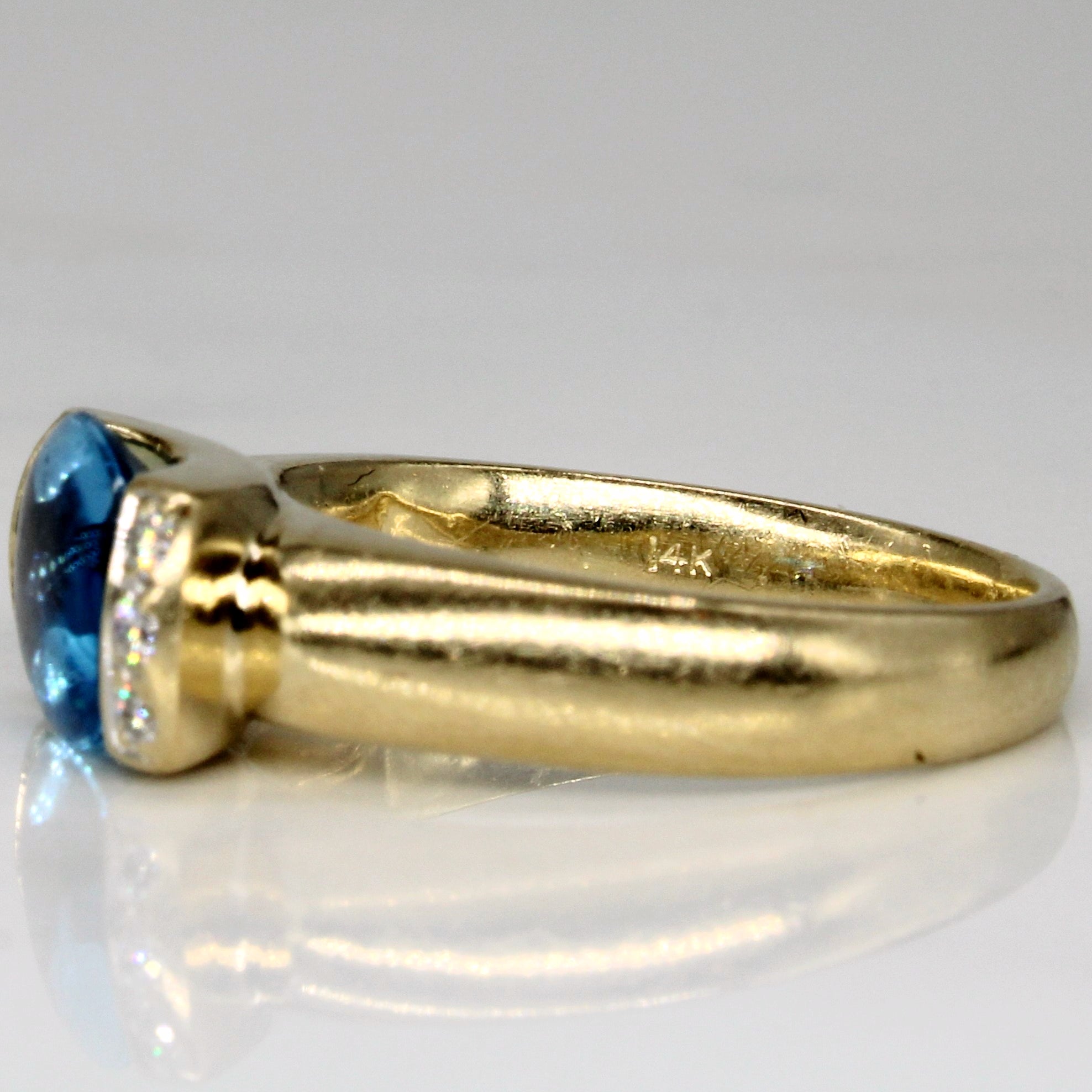 Topaz & Diamond Cocktail Ring | 1.50ct, 0.06ctw | SZ 5.5 |