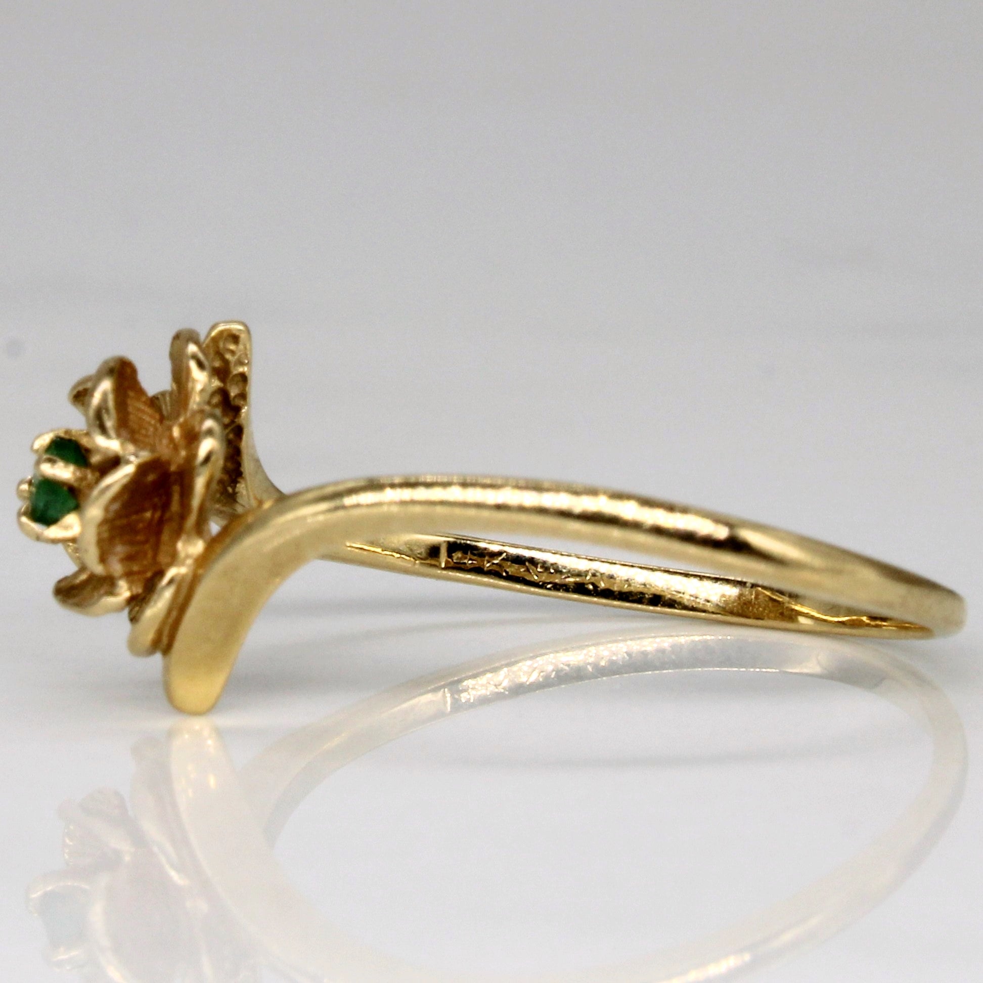 Bague Fleur d'Émeraude | 0,02 ct | Taille 6,25 |