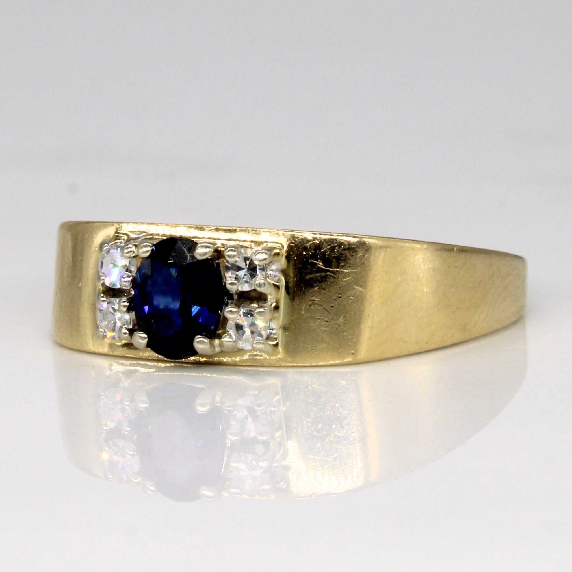 Sapphire & Diamond Five Stone Ring | 0.35ct, 0.11ctw | SZ 9.75 |
