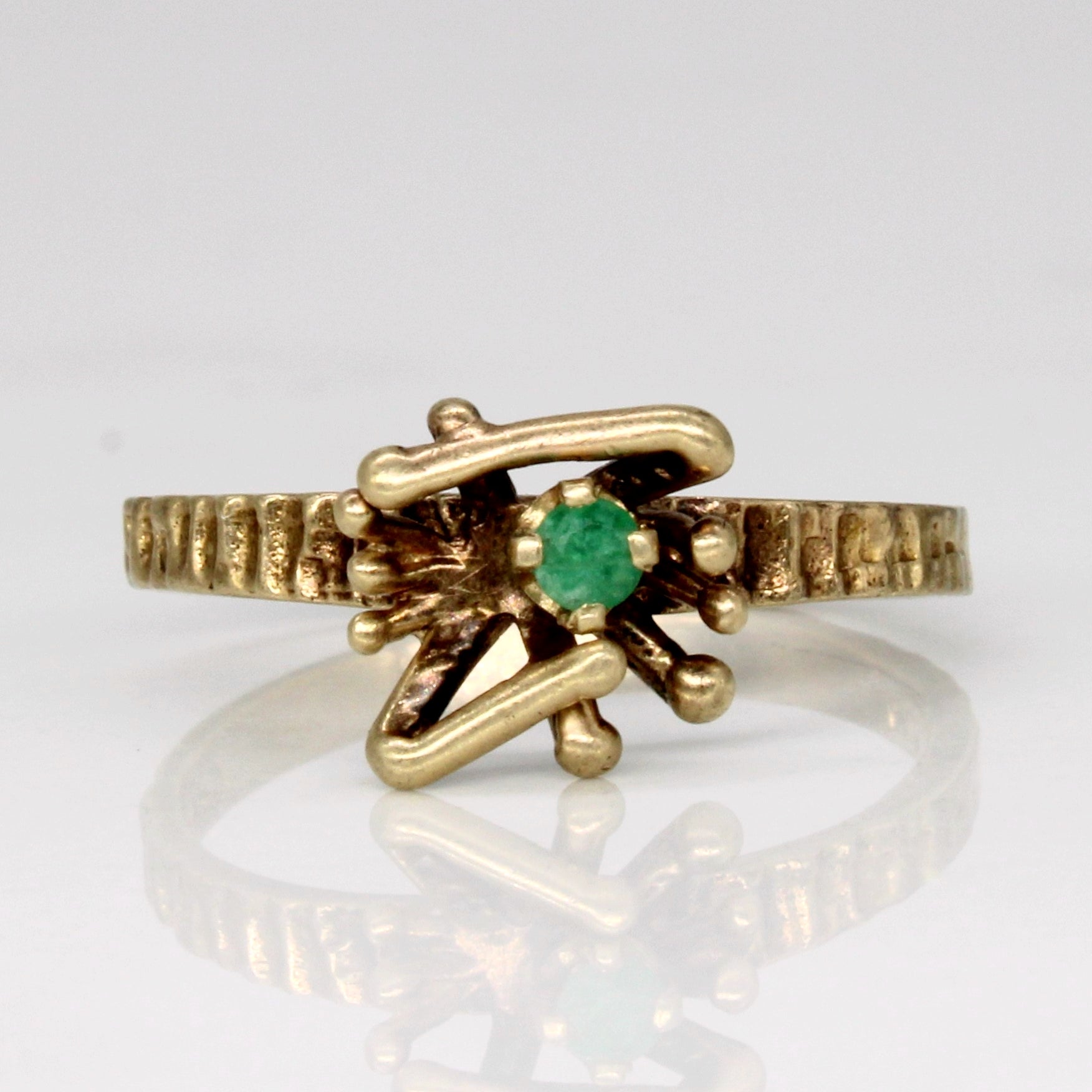 Bague abstraite émeraude | 0,04 ct | Taille 6 |