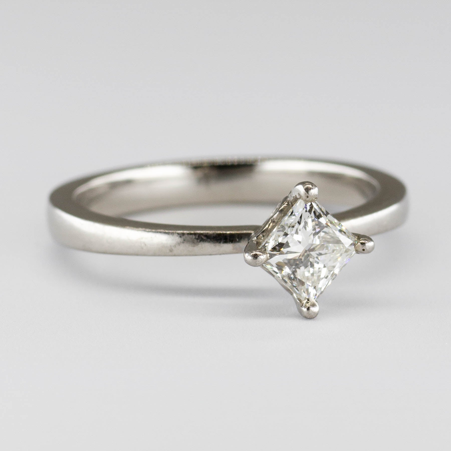 Solitaire Diamond Set Princess Canadian Diamond Ring | 0.60ct | SZ 6.5 |