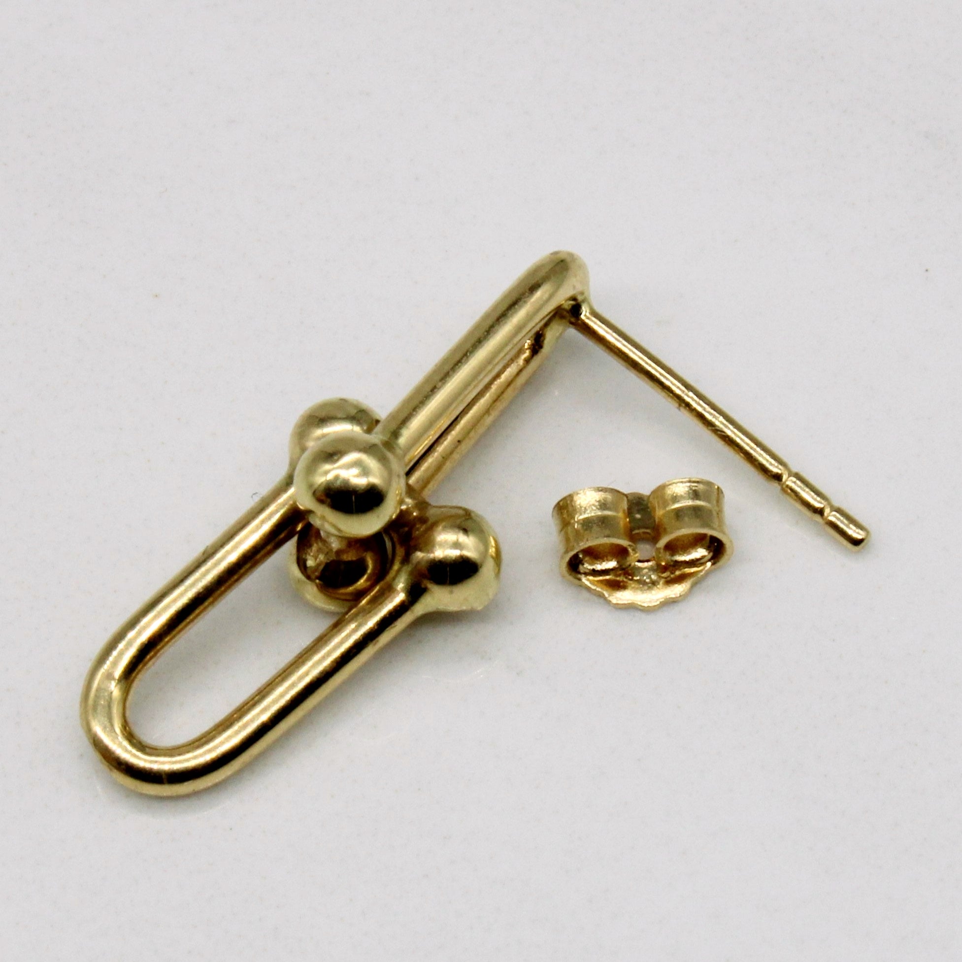 18k Yellow Gold Chain Link Earrings