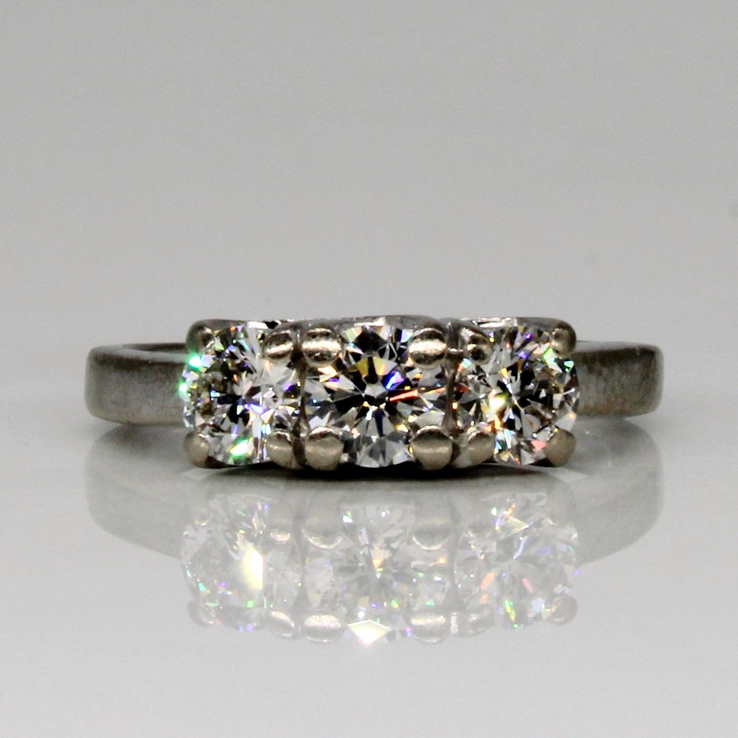 Three Stone Diamond Engagement Ring | 0.99ctw | SZ 4.75 |