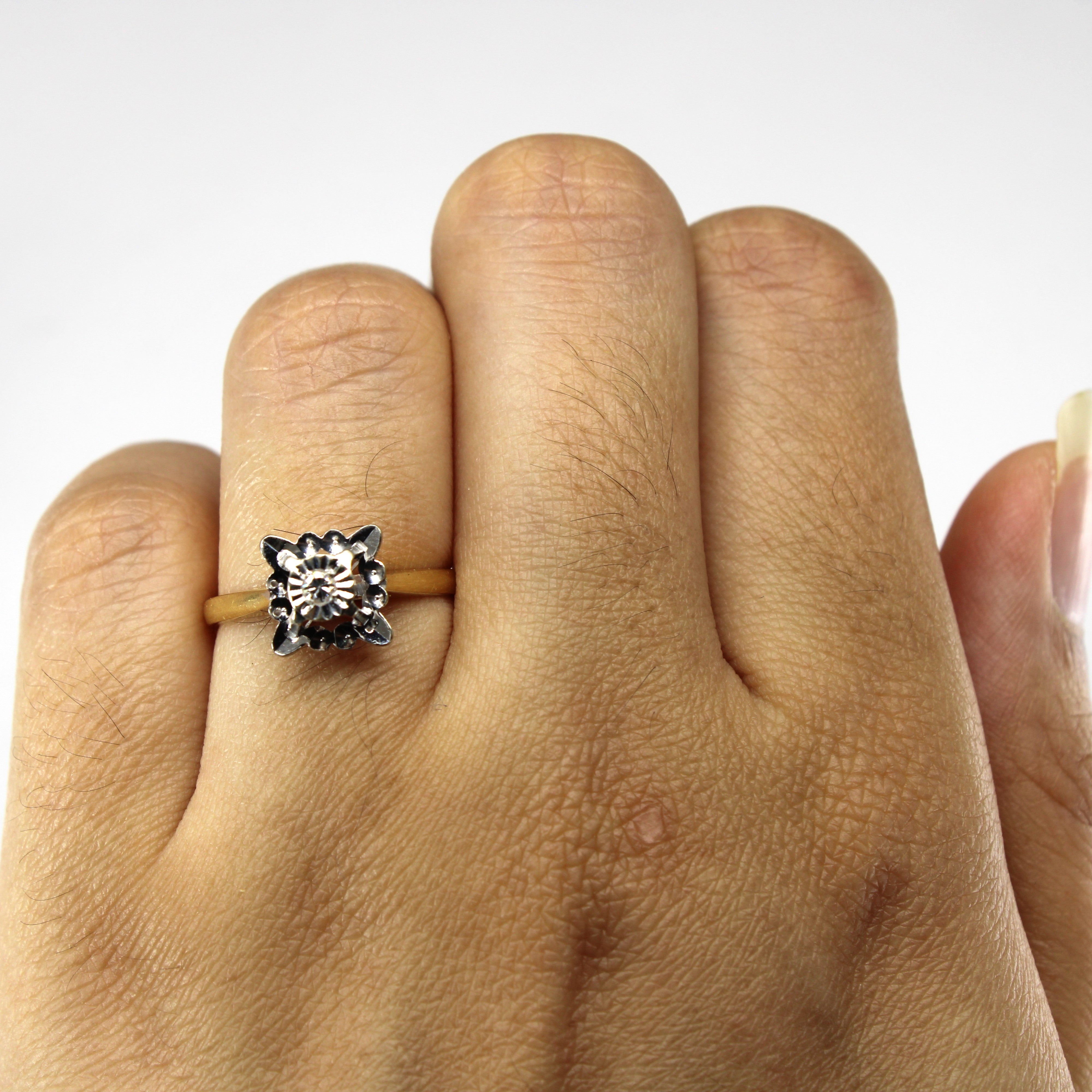 High Set Solitaire Diamond Ring | 0.03ct | SZ 6 |