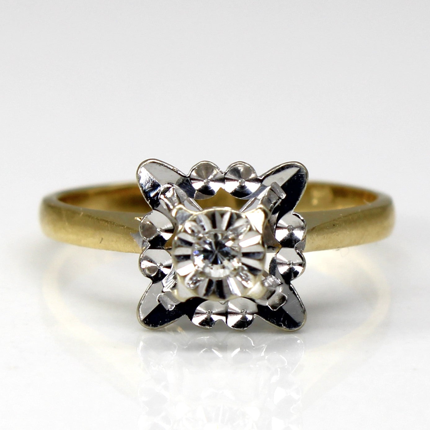 High Set Solitaire Diamond Ring | 0.03ct | SZ 6 |