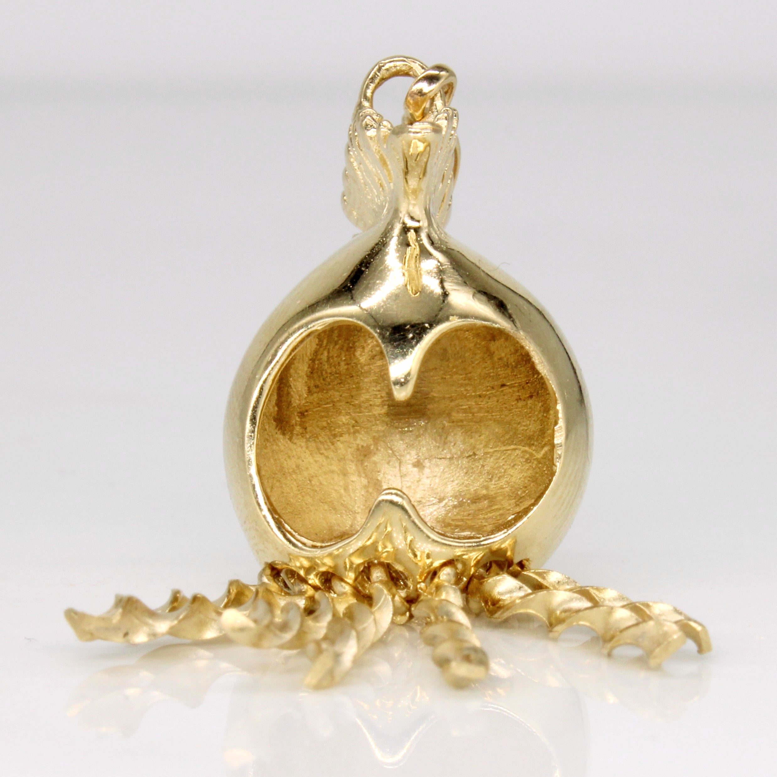 14k Yellow Gold Spartan Helmet Pendant