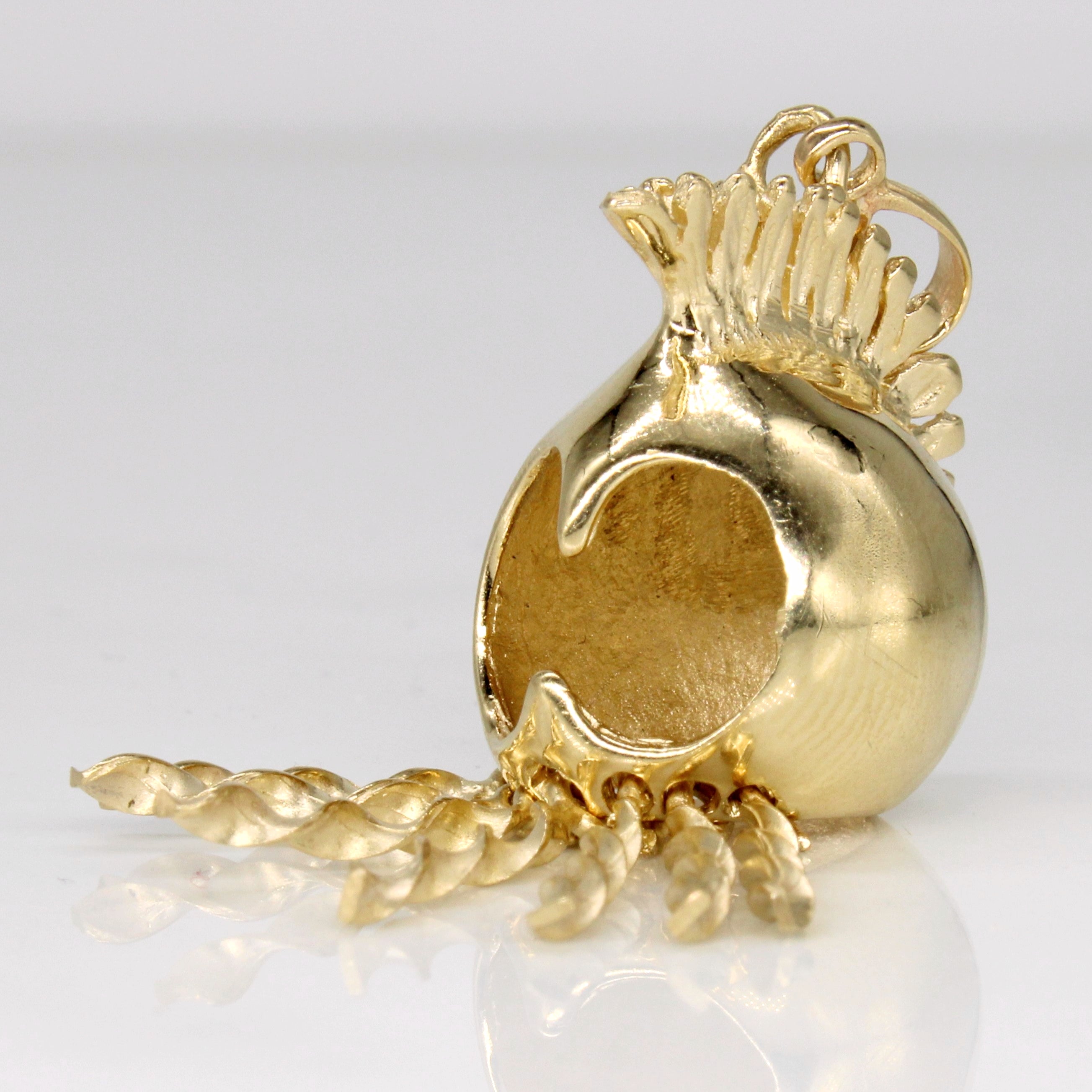 14k Yellow Gold Spartan Helmet Pendant