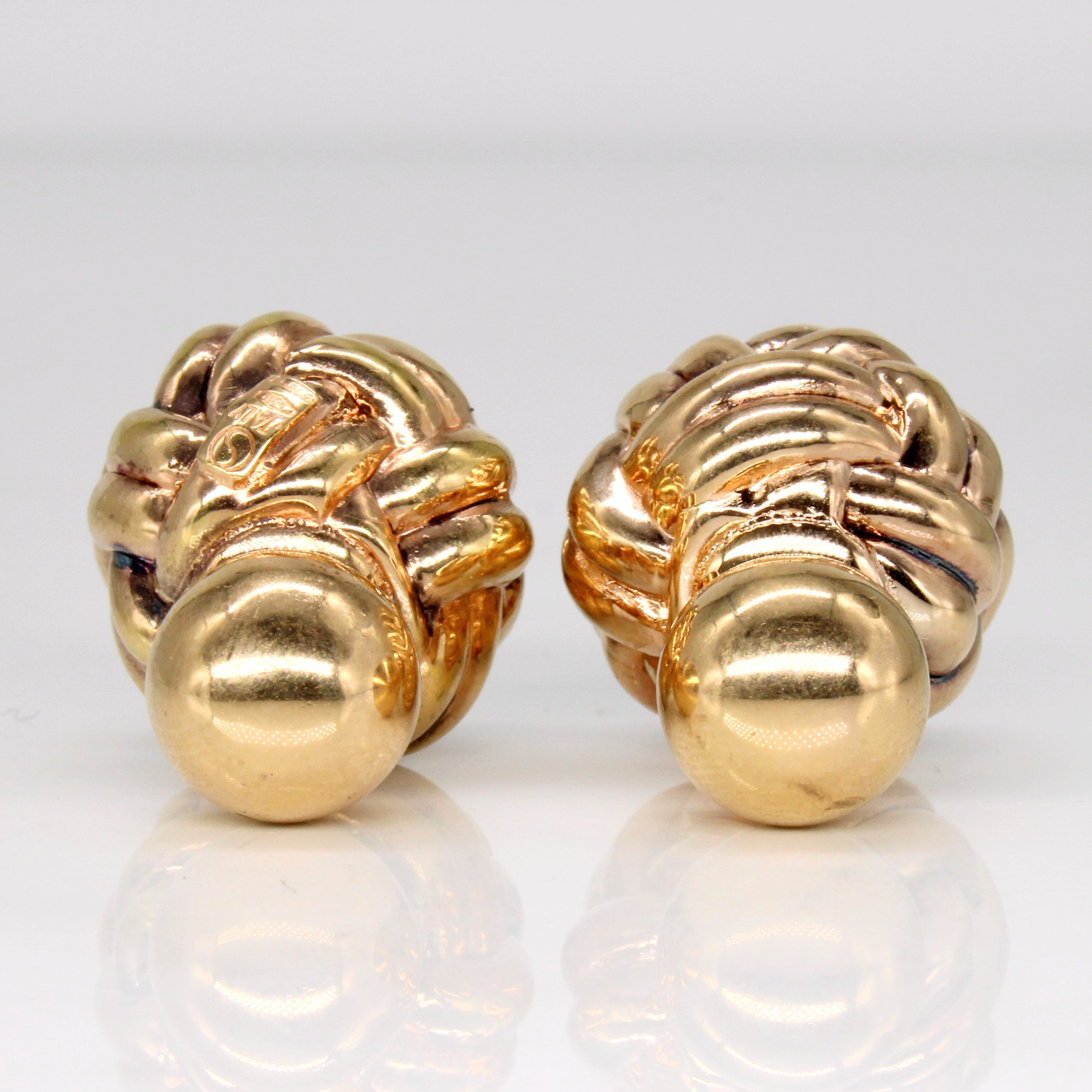 18k Yellow Gold Knot Earrings