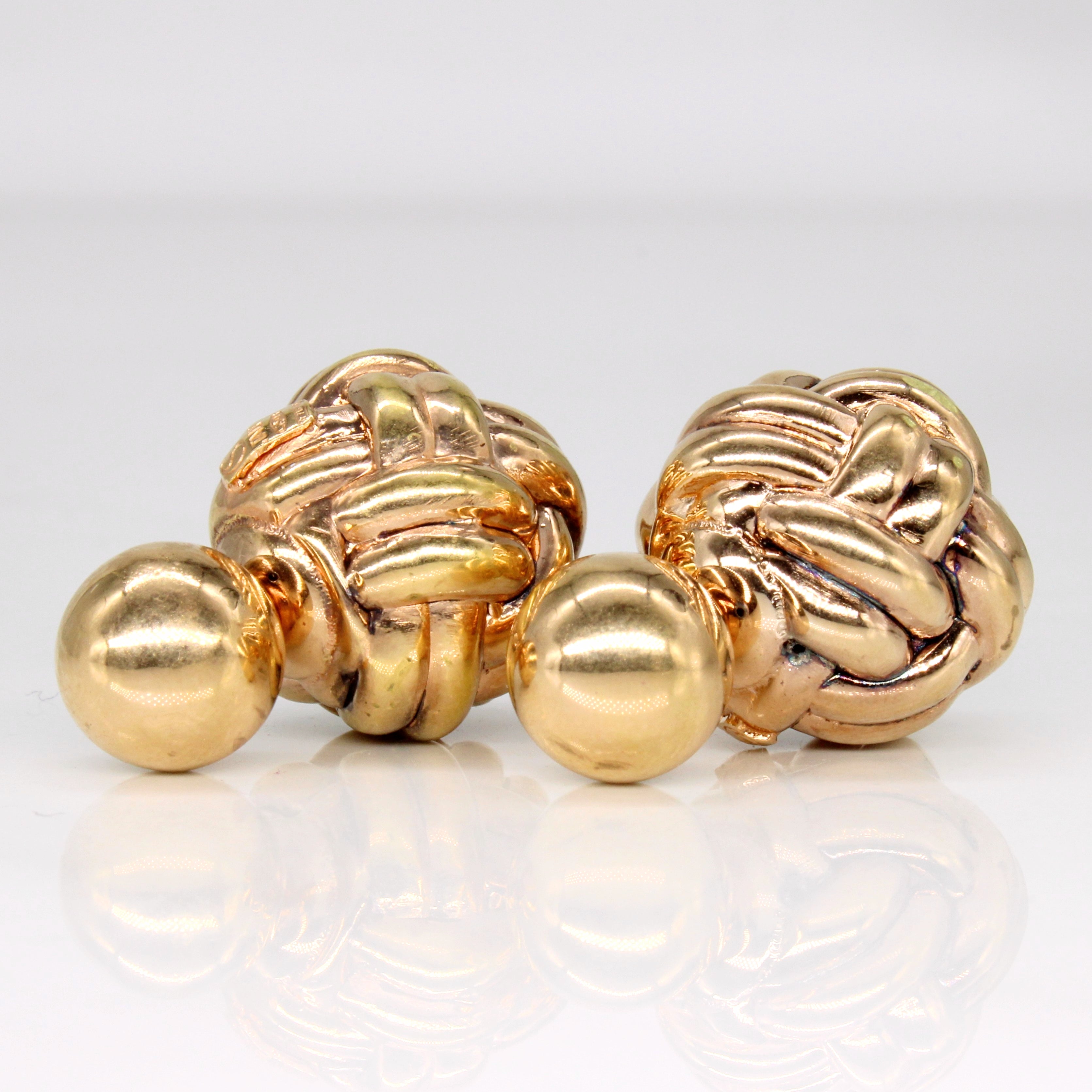 18k Yellow Gold Knot Earrings