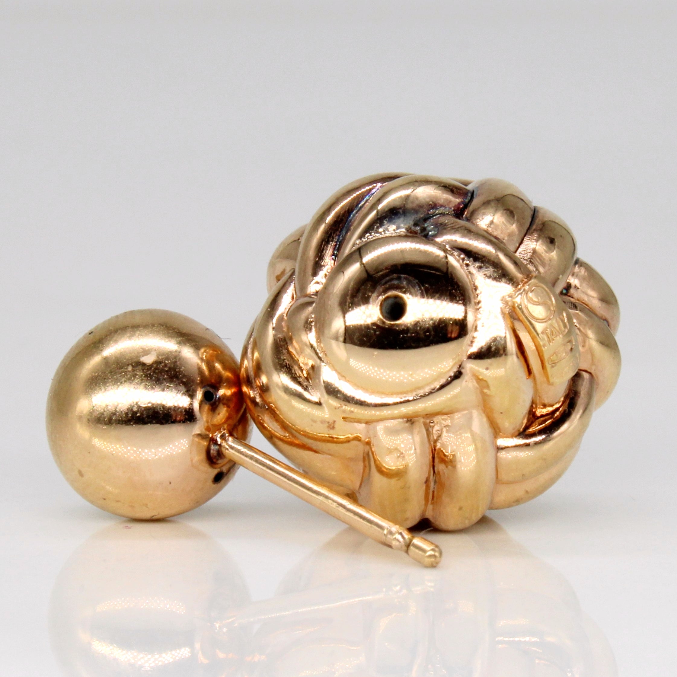 18k Yellow Gold Knot Earrings
