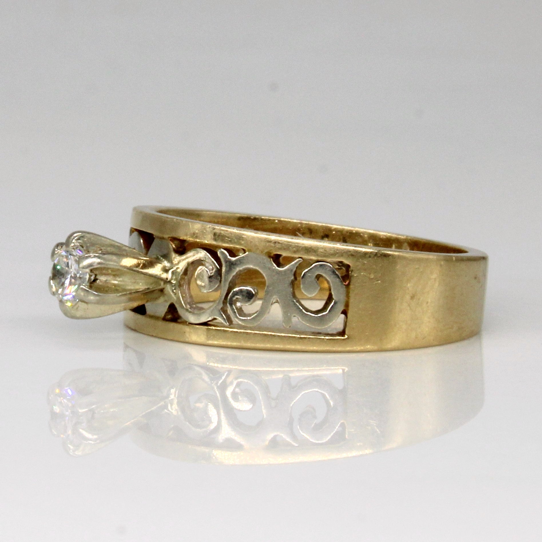 Cathedral Set Diamond Ring | 0.14ct | SZ 6.75 |