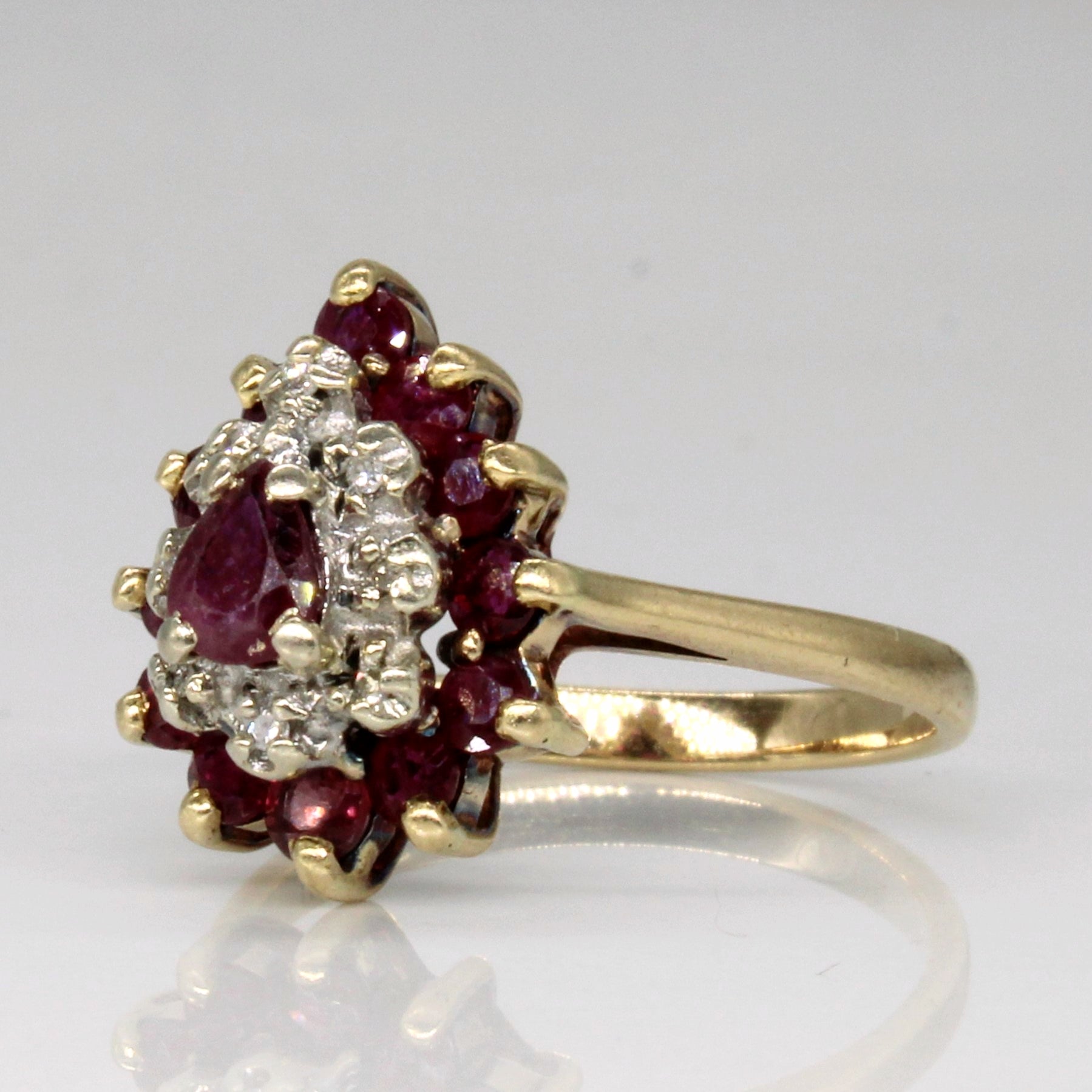 Ruby & Diamond Cocktail Ring | 1.00ctw, 0.02ctw | SZ 6.5 |