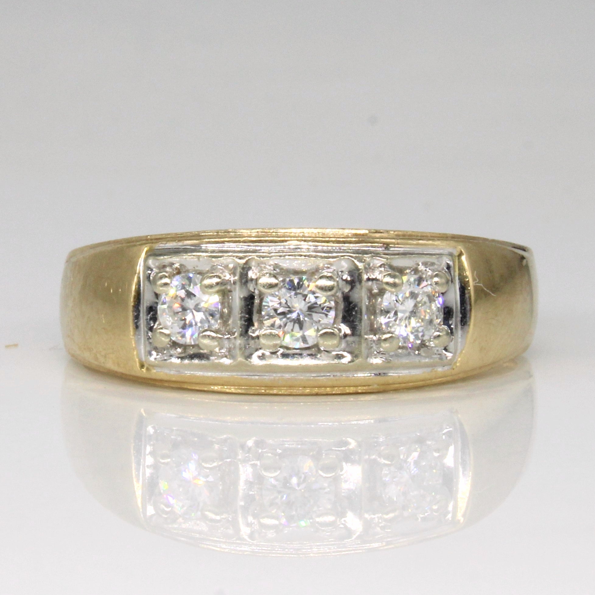 Three Stone Diamond Ring | 0.45ctw | SZ 13.25 |