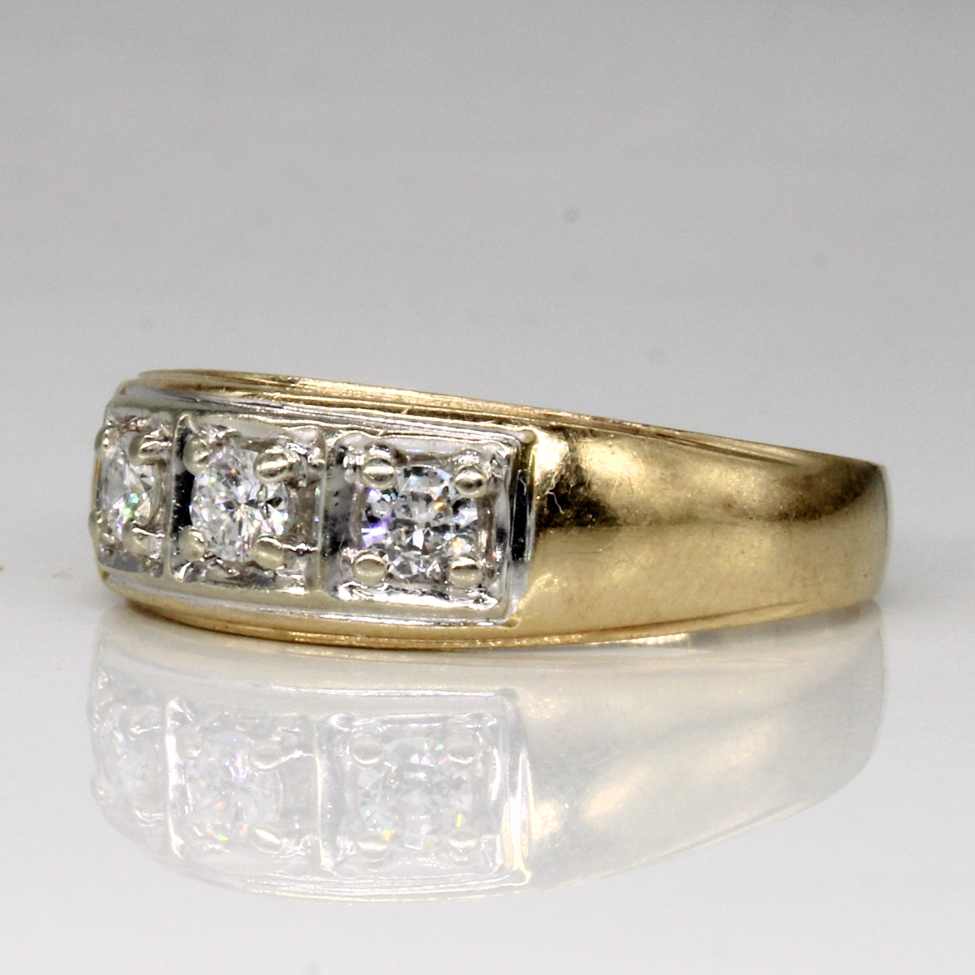 Three Stone Diamond Ring | 0.45ctw | SZ 13.25 |