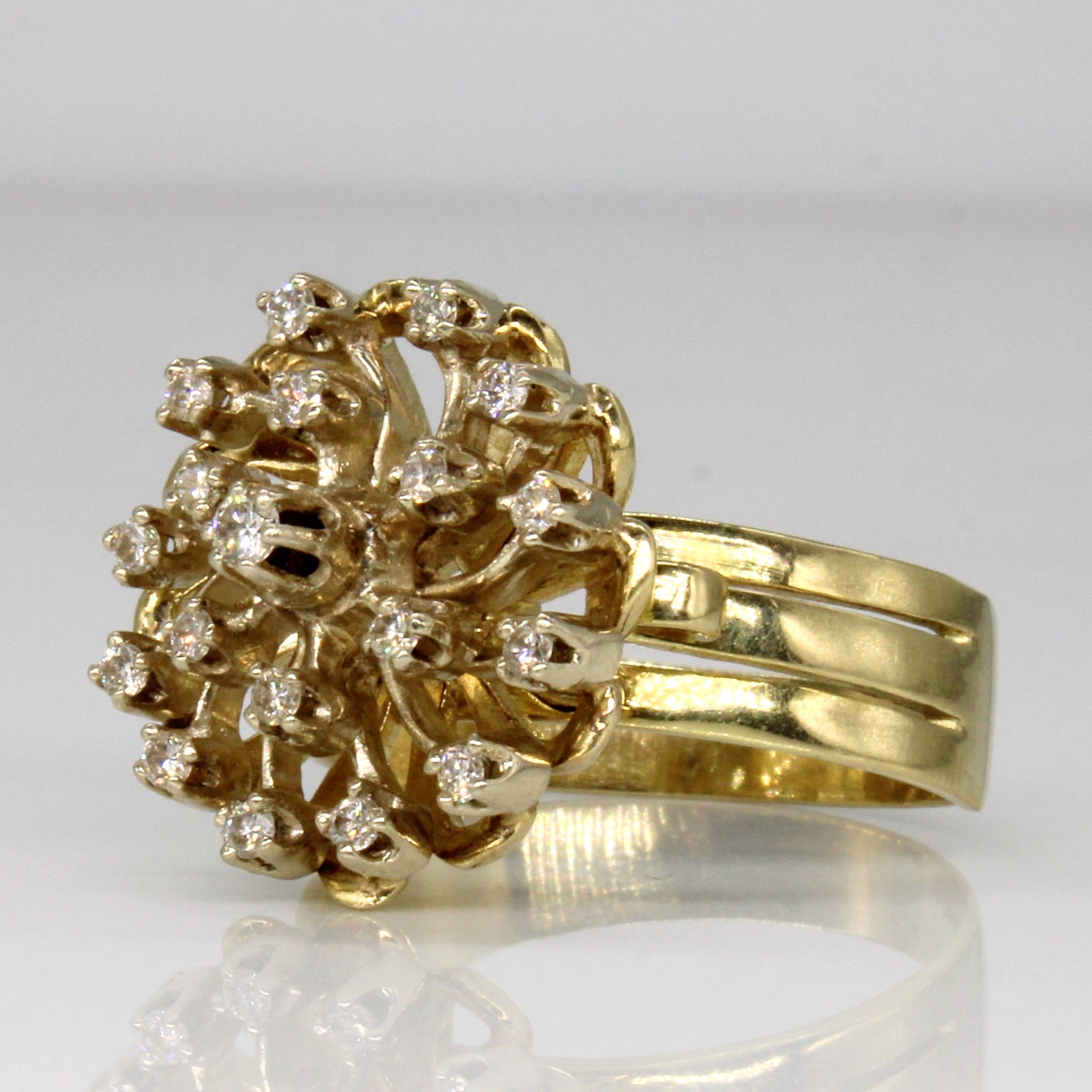 Diamond Cocktail Ring | 0.31ctw | SZ 10.5 |