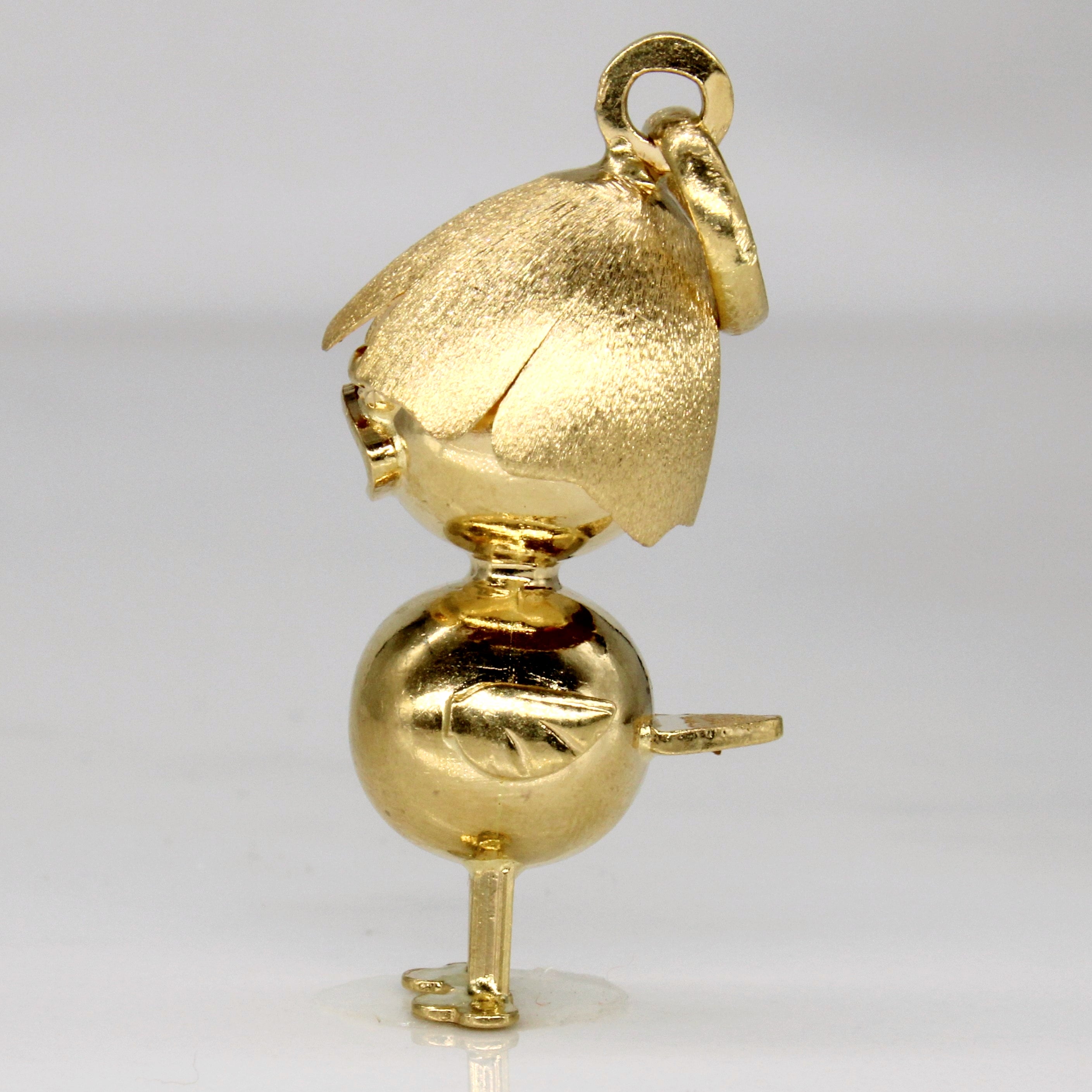 18k Yellow Gold Chick Charm