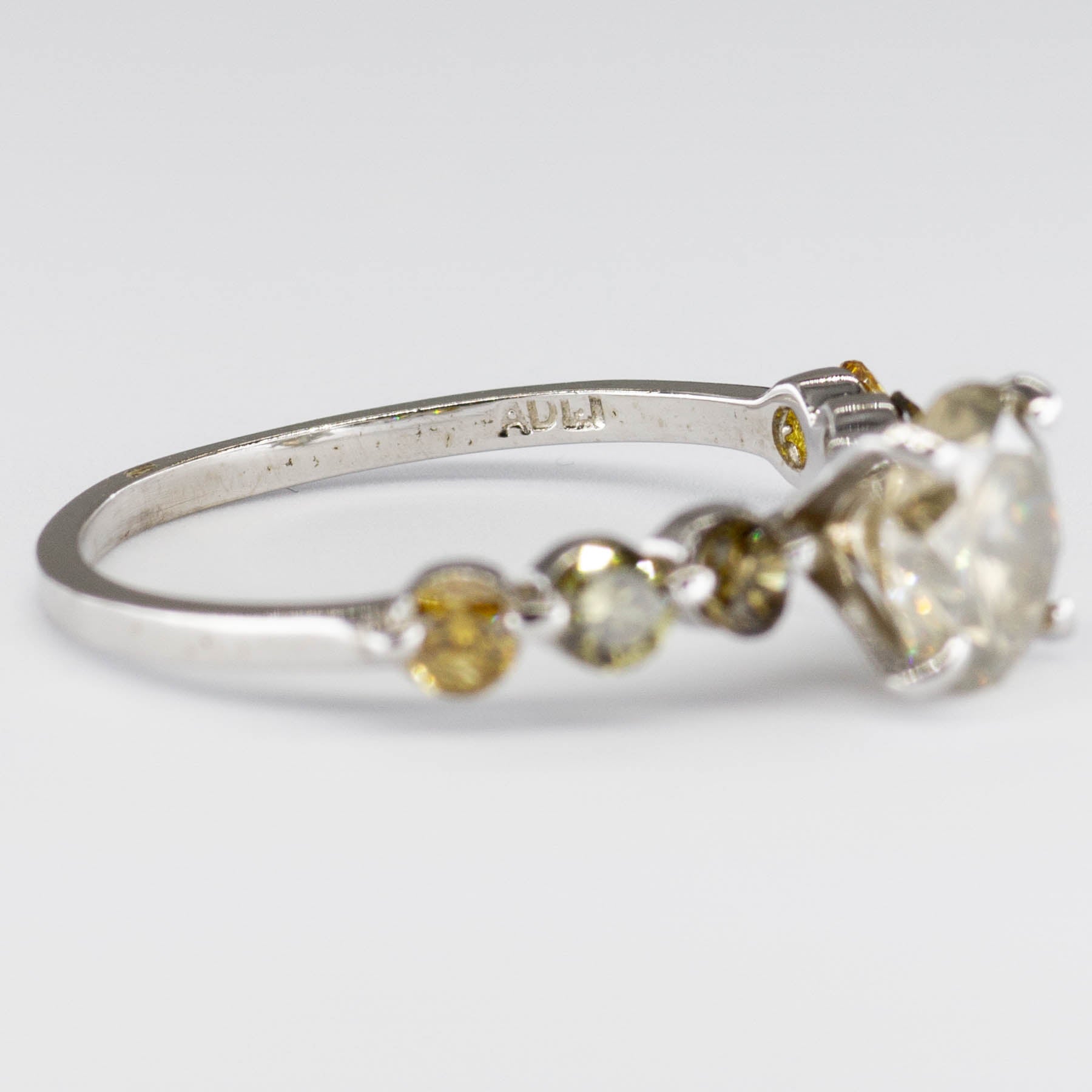 Seven Stone Yellow Diamond Ring | 1.71ctw | SZ 6.75 |