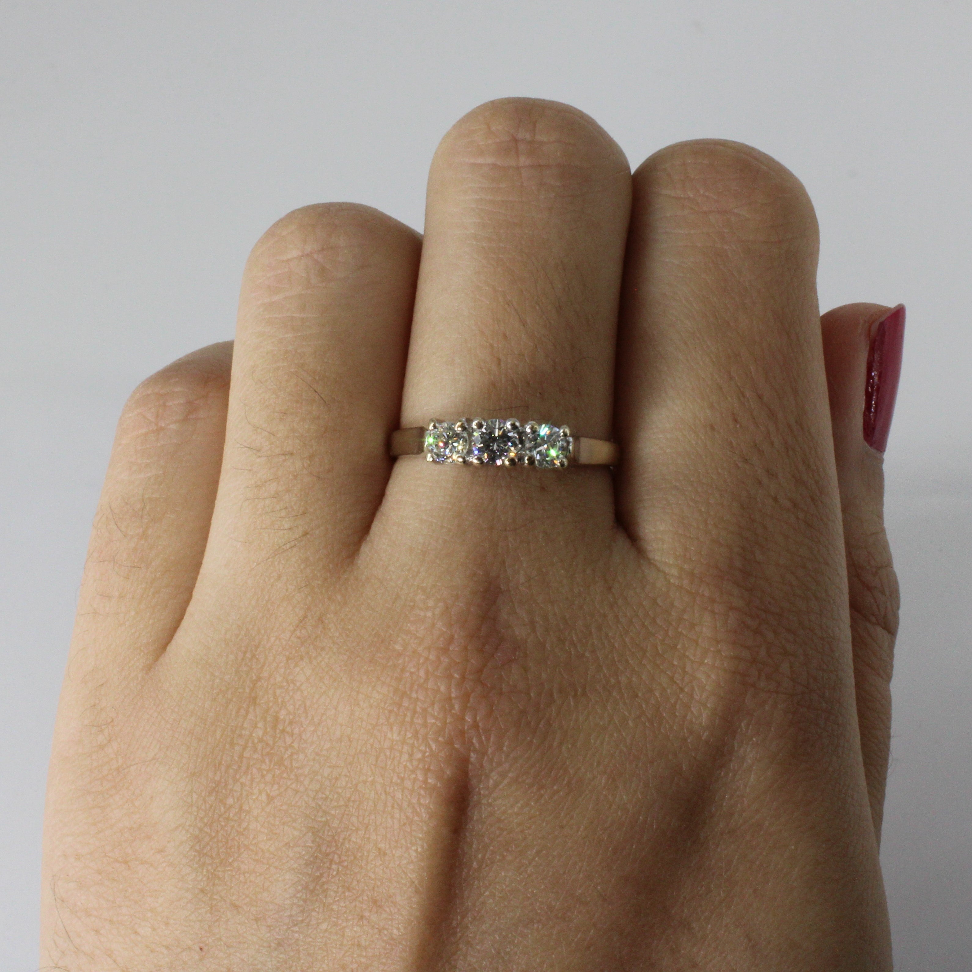 Three Stone Diamond Ring | 0.47ctw | SZ 7.75 |