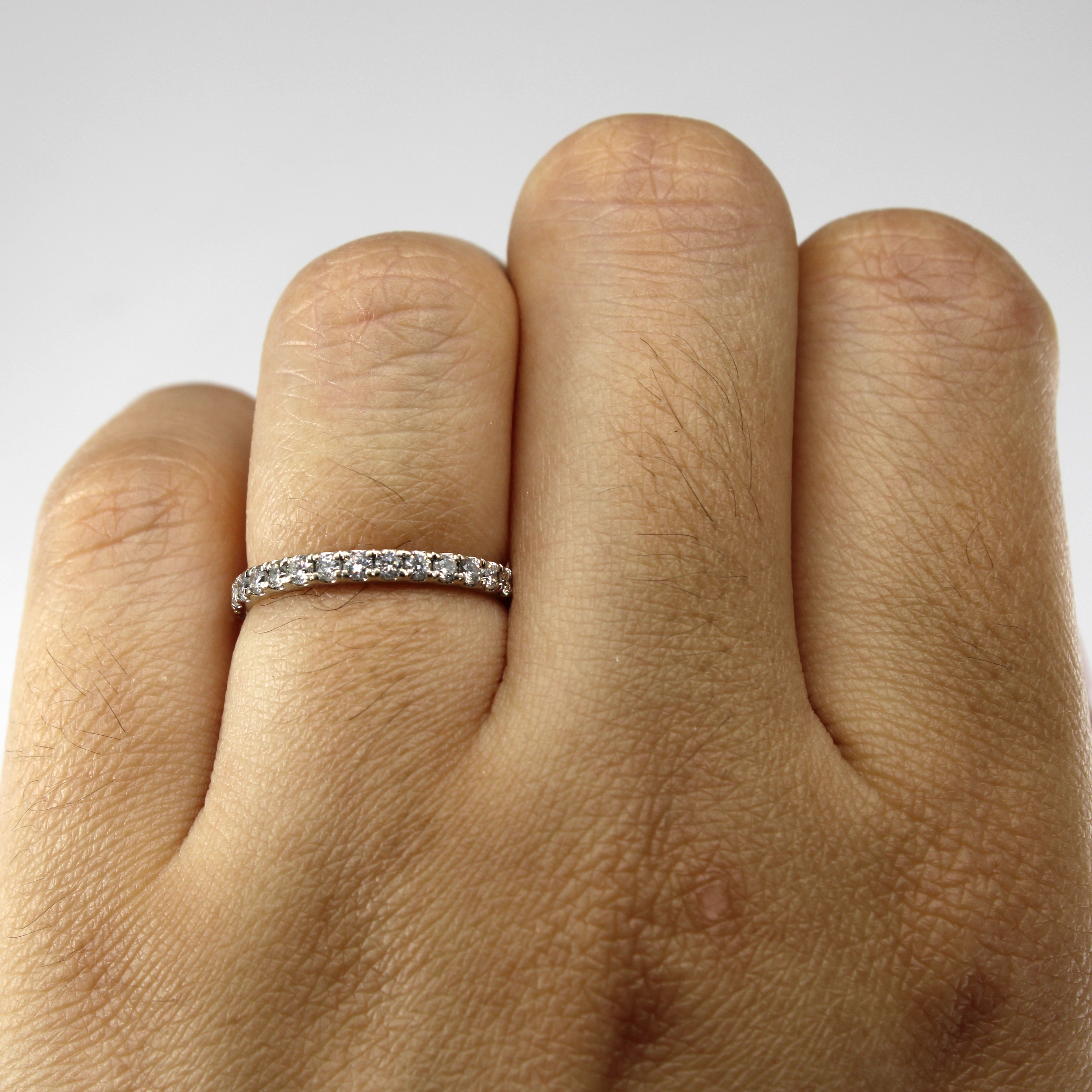 Pave Diamond Semi Eternity Ring | 0.30ctw | SZ 4.5 |