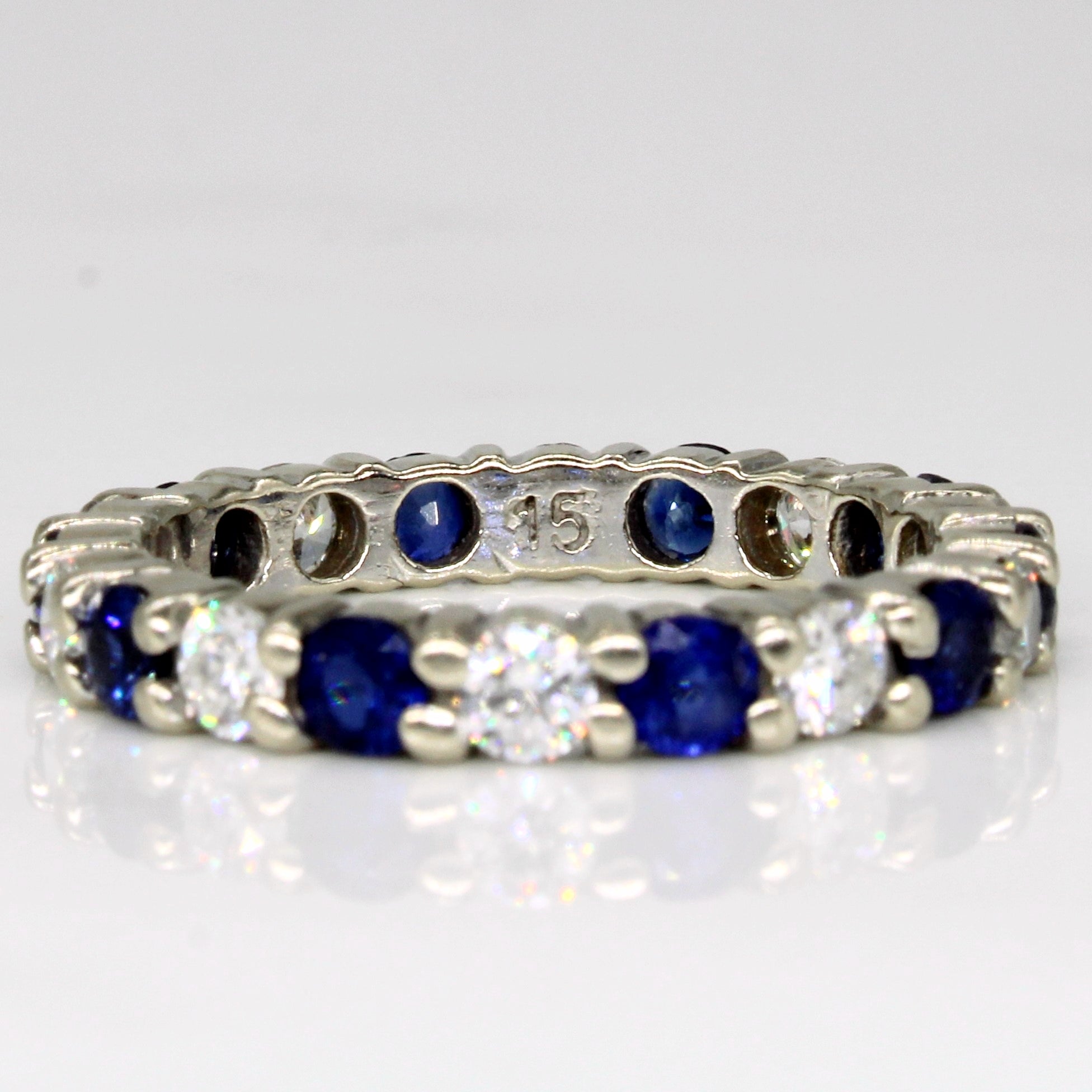Sapphire & Diamond Eternity Ring | 1.00ctw, 0.85ctw | SZ 6.75 |