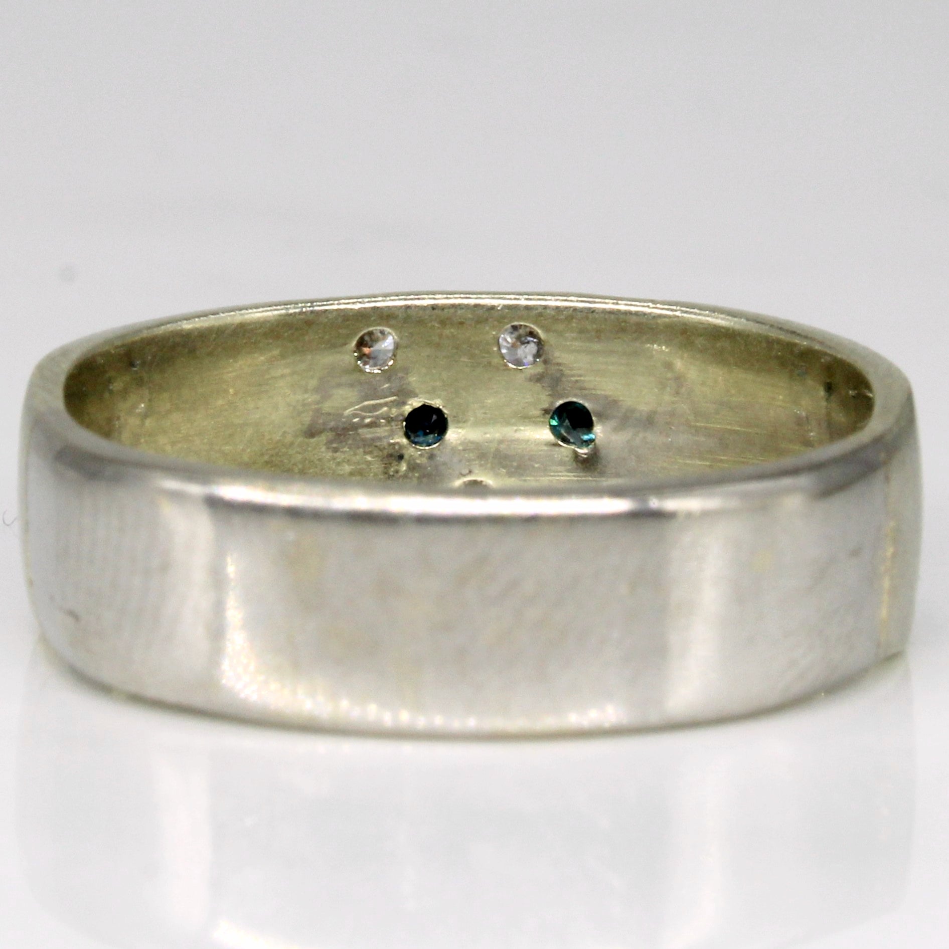 Blue & White Diamond Ring | 0.07ctw, 0.12ctw | SZ 9 |