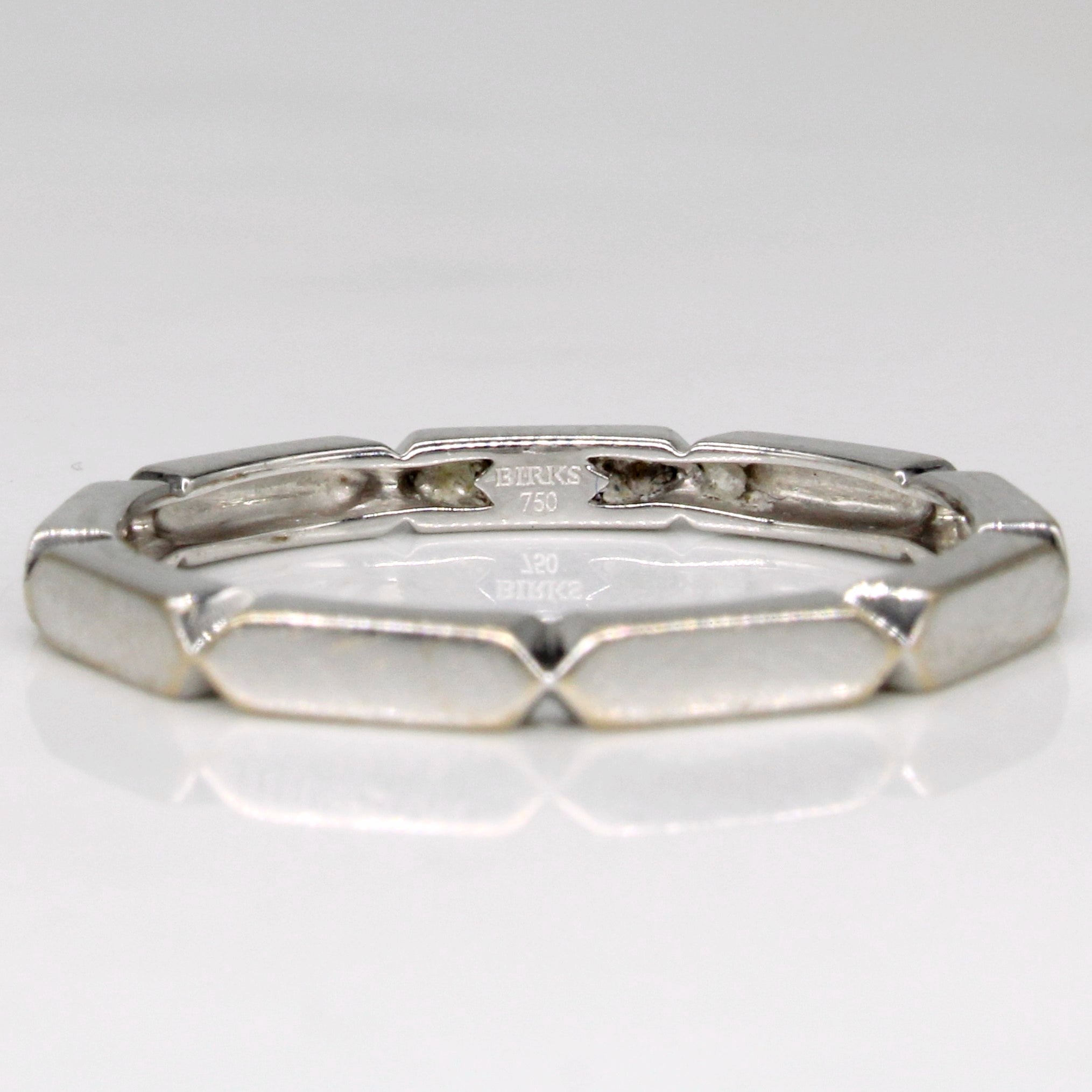 Bague Birks en or blanc 18 carats | Taille 8,25 |