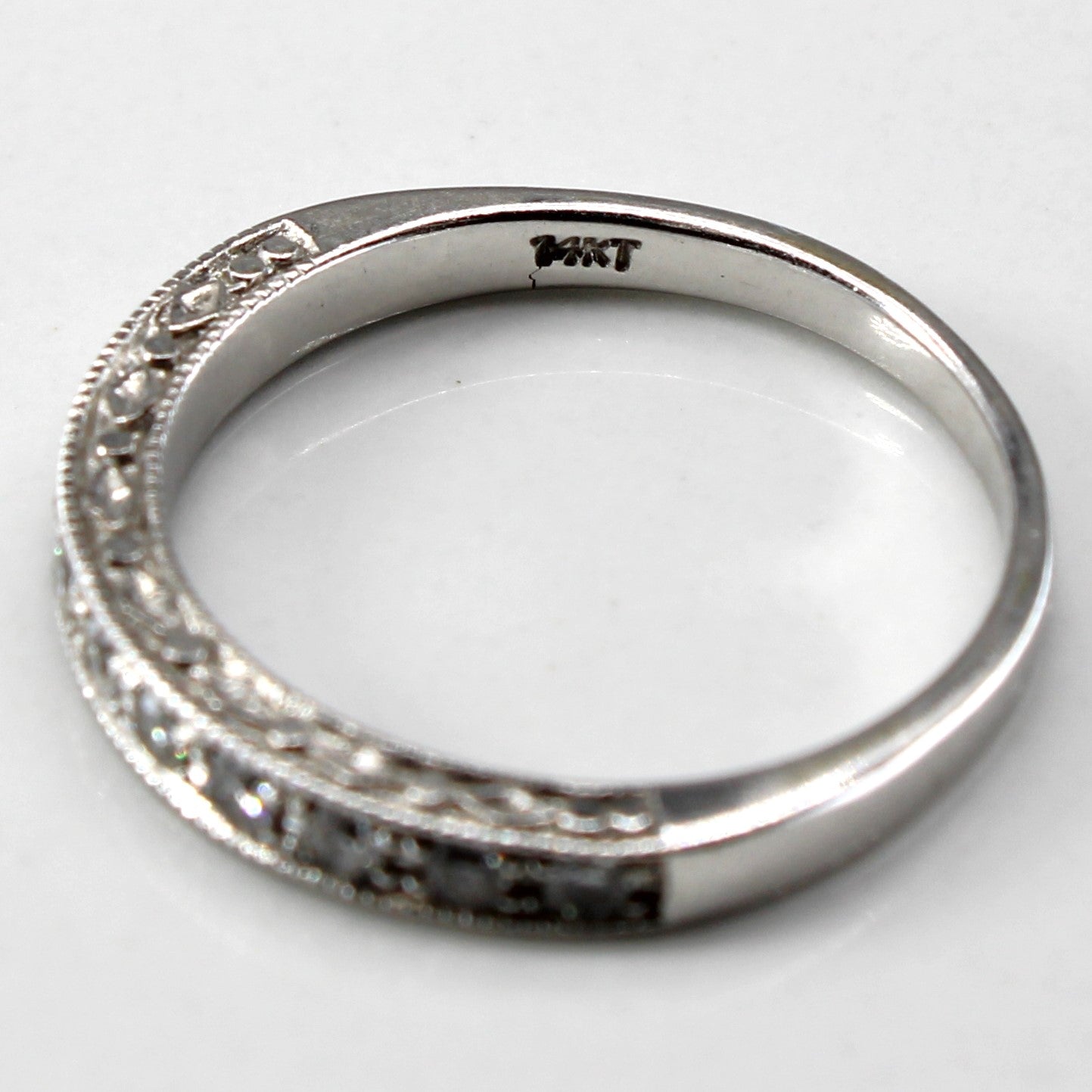 Milgrain Detail Diamond Wedding Band | 0.18ctw | SZ 5.75 |