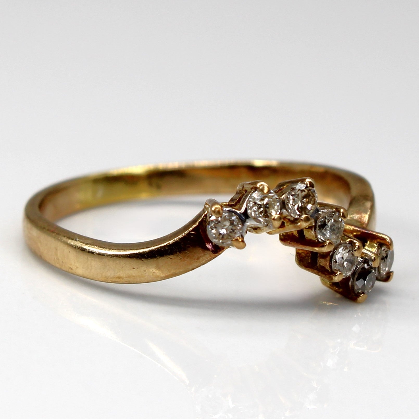 Diamond Wave Gold Ring | 0.14ctw | SZ 8.25 |