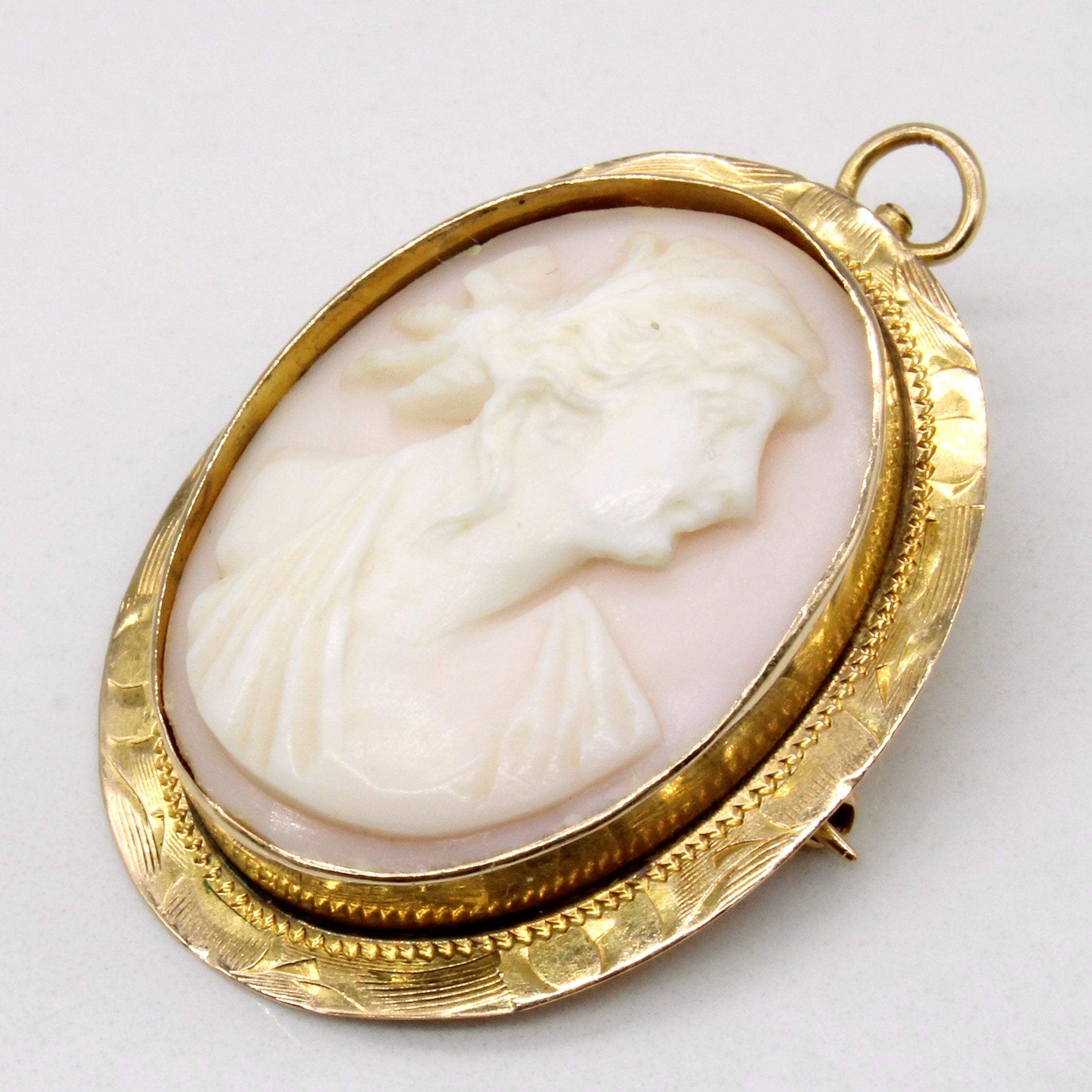 Seashell Cameo Brooch & Pendant | 13.40ct |