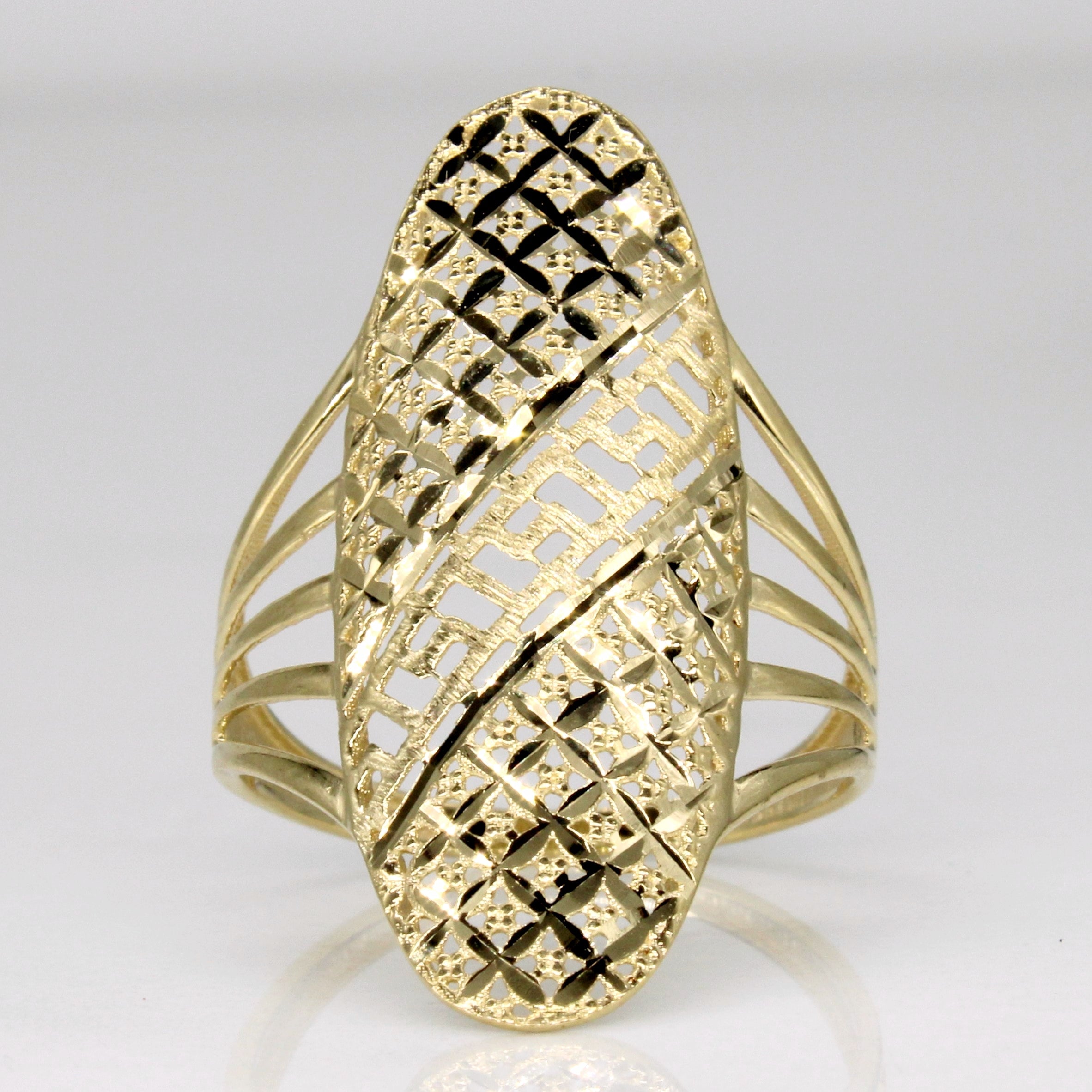 Bague en or jaune 18 carats | Taille 6,75 |