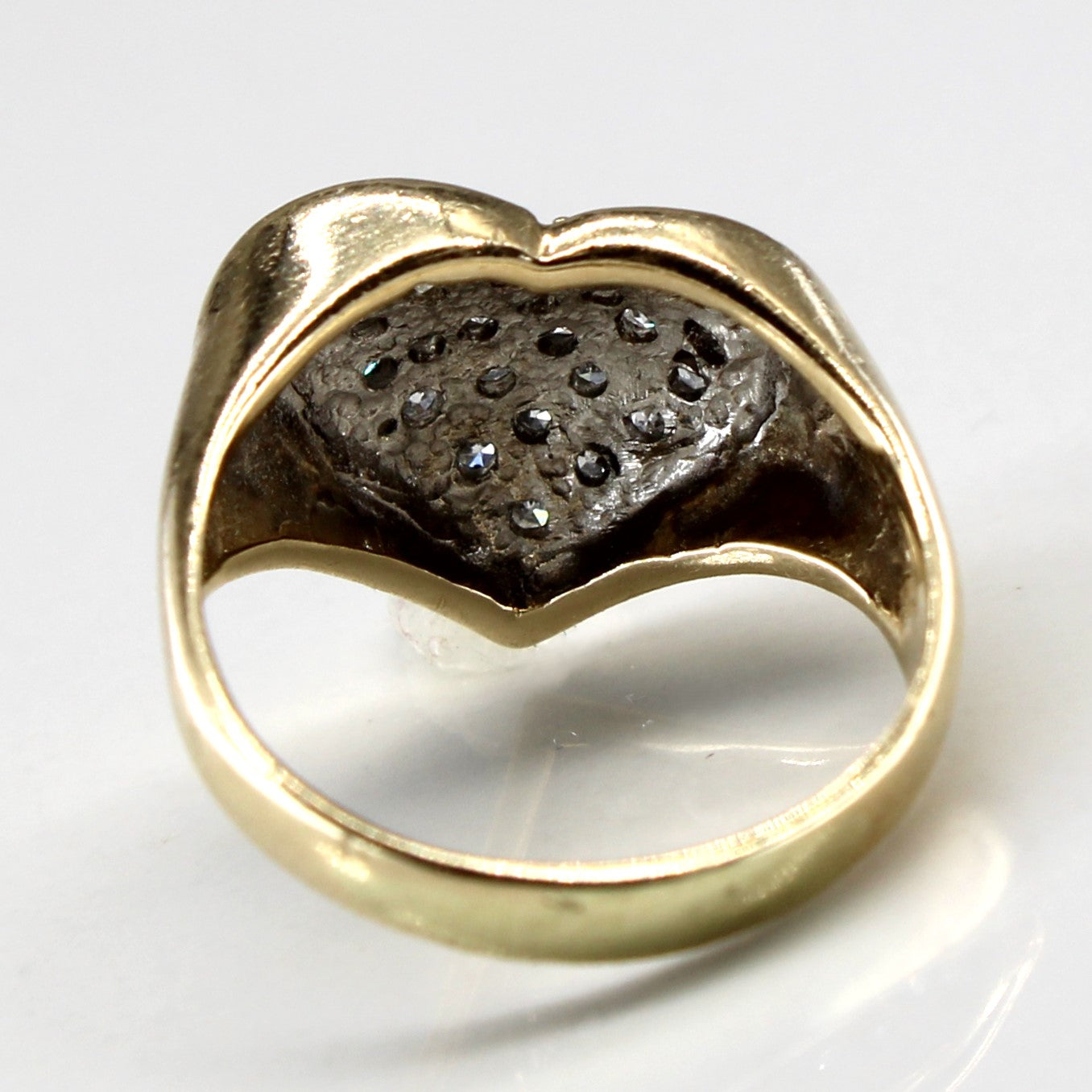 Cluster Diamond Heart Gold Ring | 0.20ctw | SZ 3.75 |