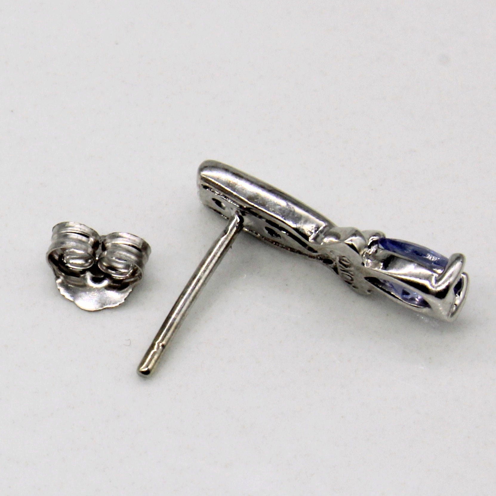 Tanzanite & Diamond Drop Earrings | 0.40ctw, 0.06ctw |