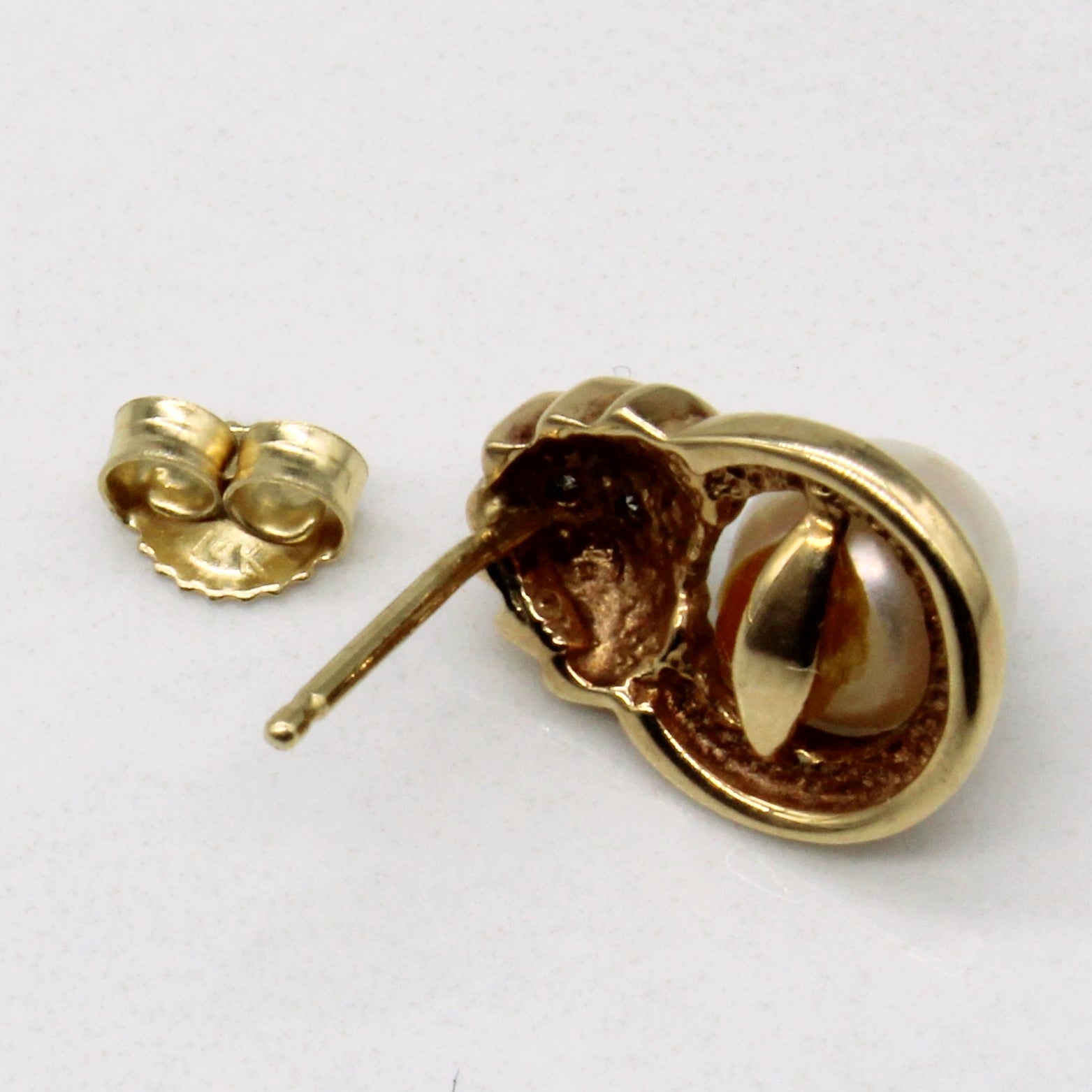Pearl & Diamond Earrings | 0.02ctw |