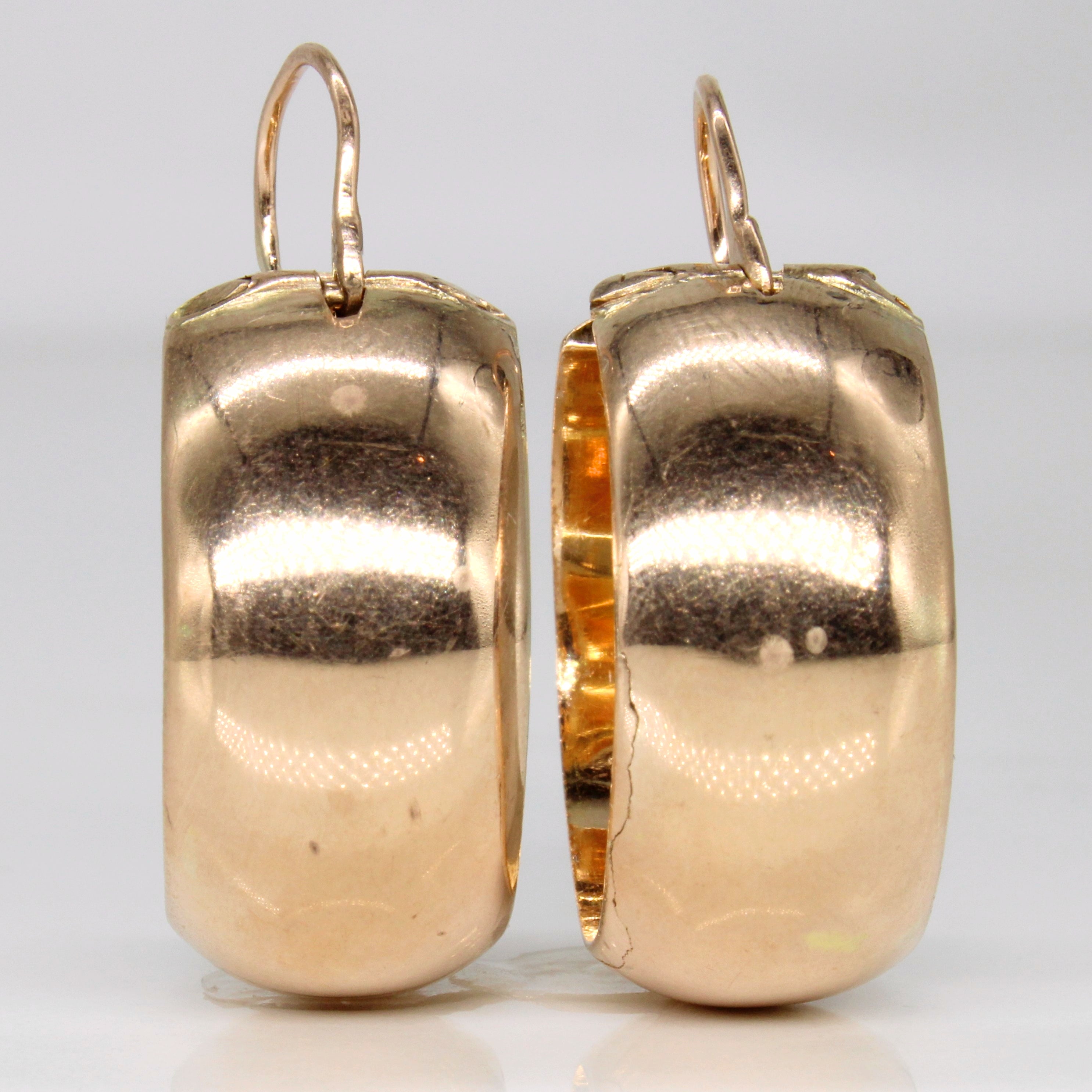 Boucles d'oreilles créoles en or jaune 10 carats