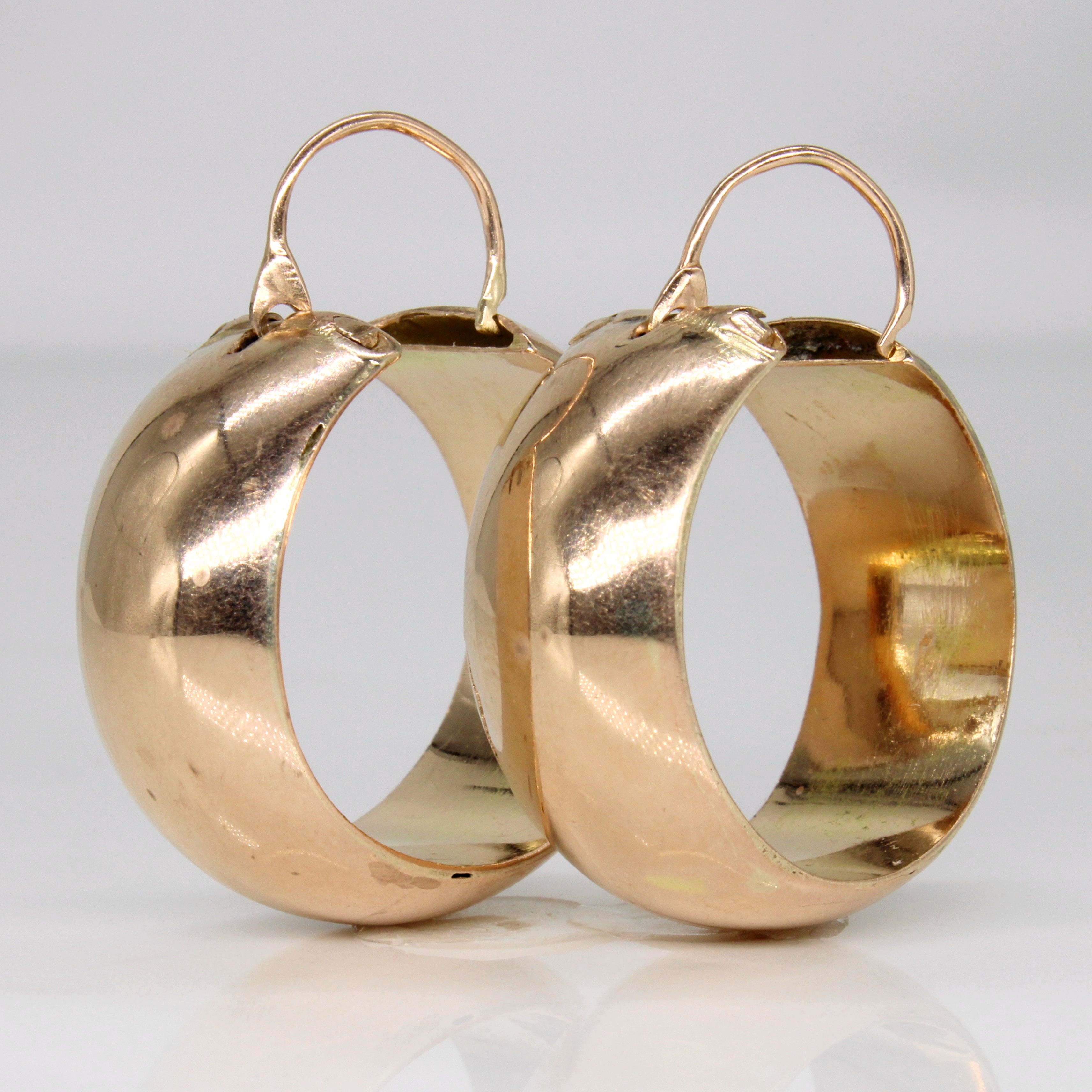 Boucles d'oreilles créoles en or jaune 10 carats